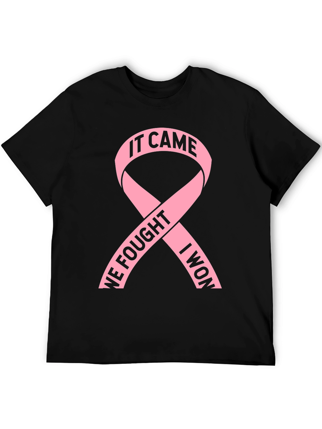 Breast Cancer Awareness T-Shirt Ribbon Black