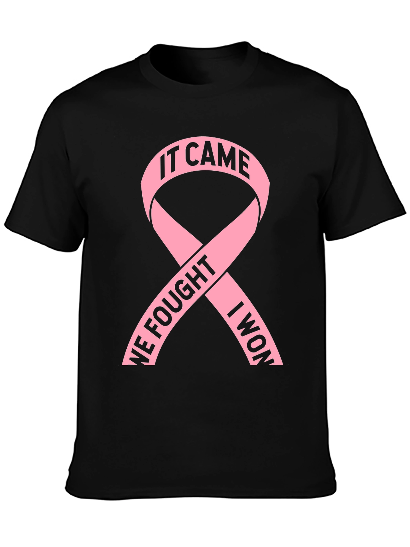 Breast Cancer Awareness T-Shirt Ribbon Black