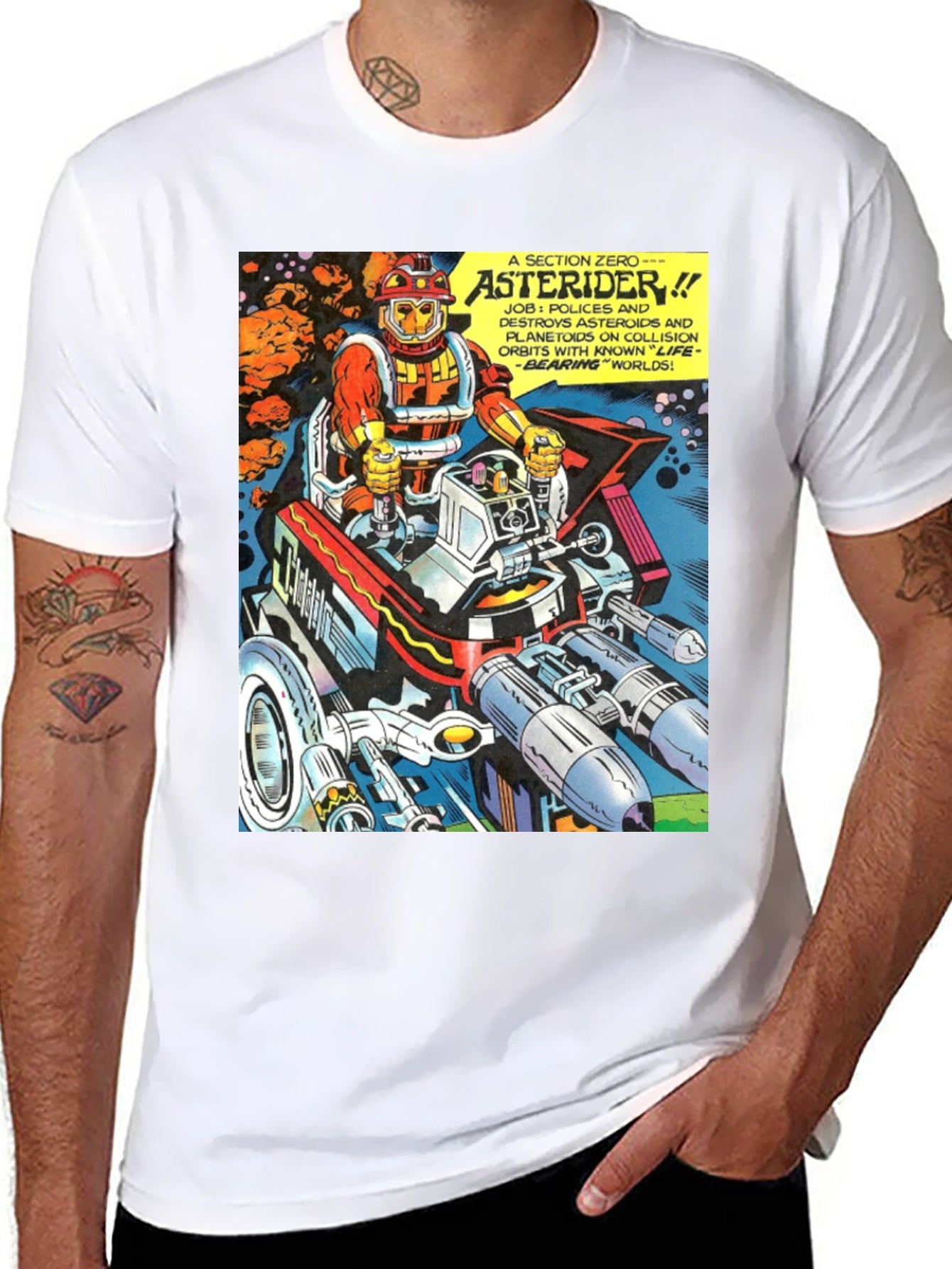 Asterider Comic T-Shirt - Space Patrol Tee
