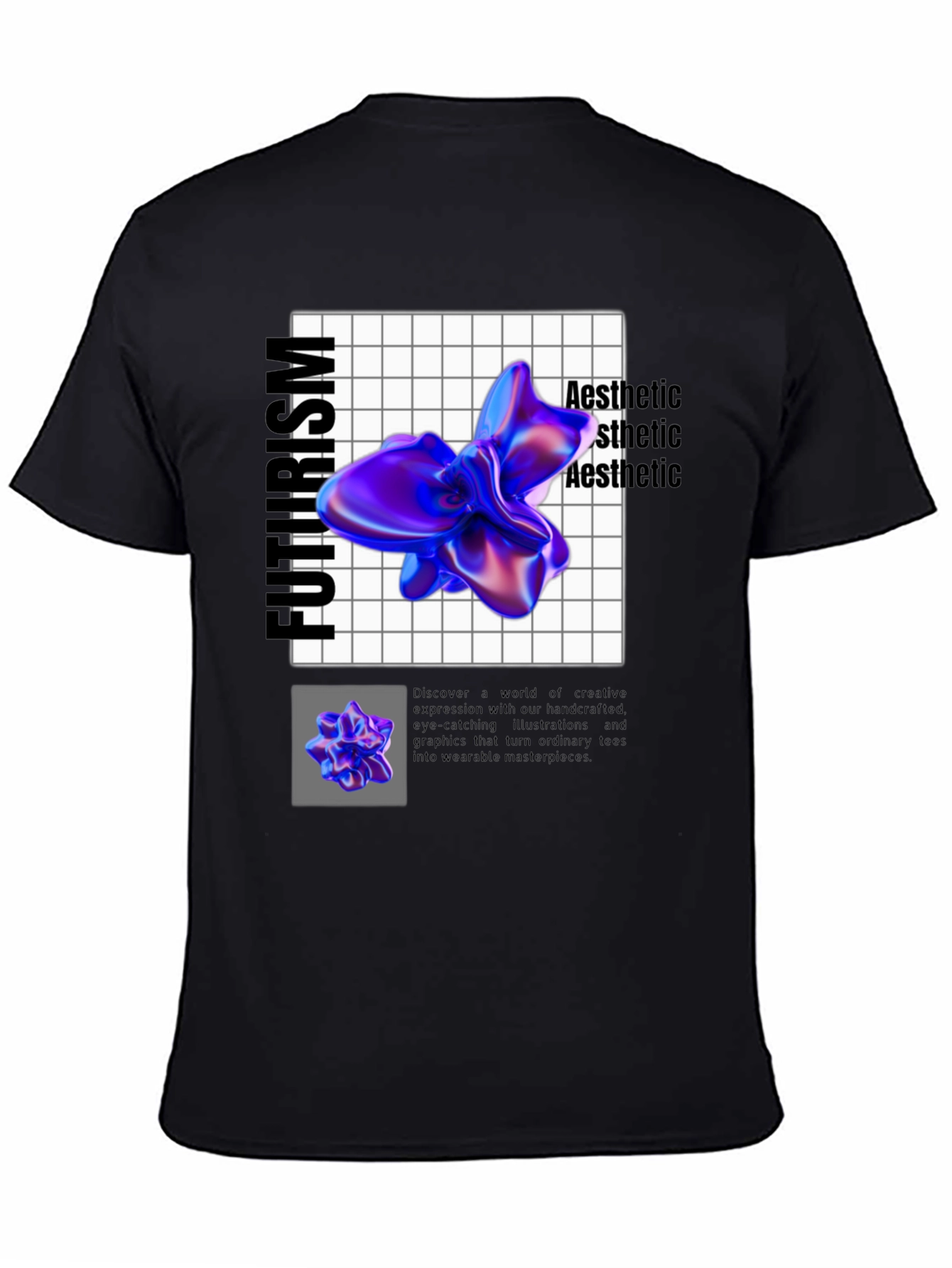 Futuristic Aesthetic Graphic Tee - Modern Art Design