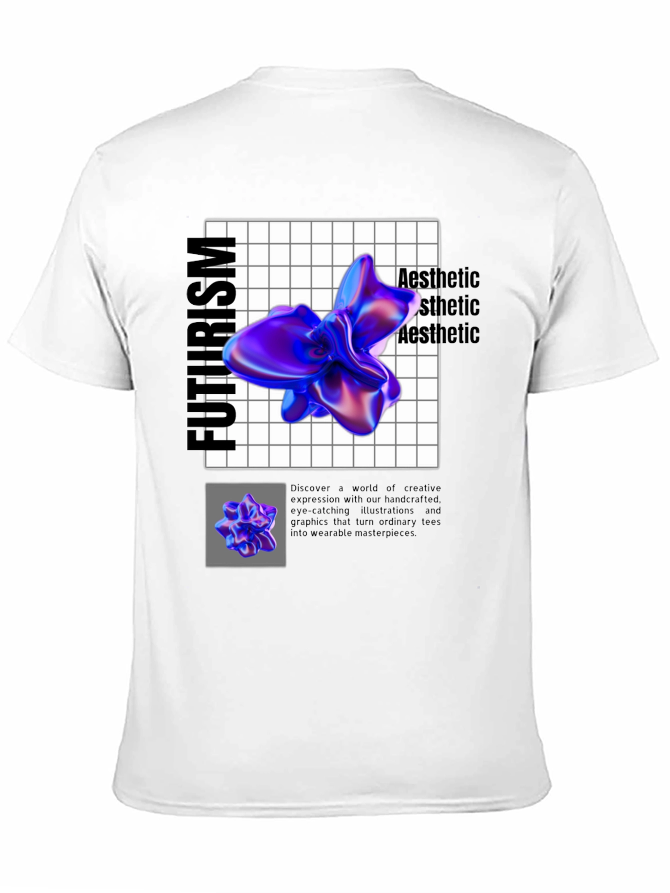Futuristic Aesthetic Graphic Tee - Modern Art Design
