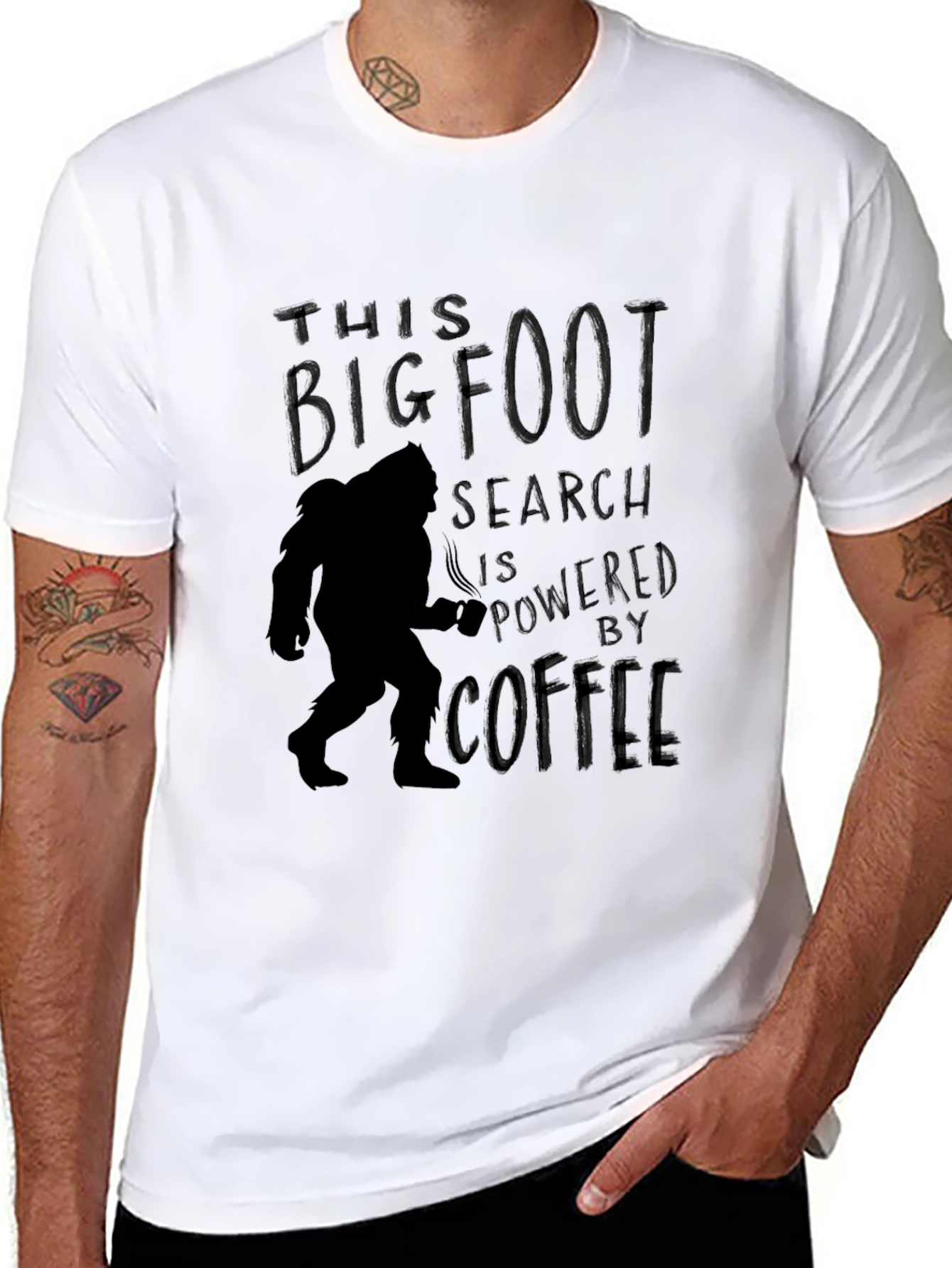 Bigfoot Coffee T-Shirt - Search Powered By Coffee