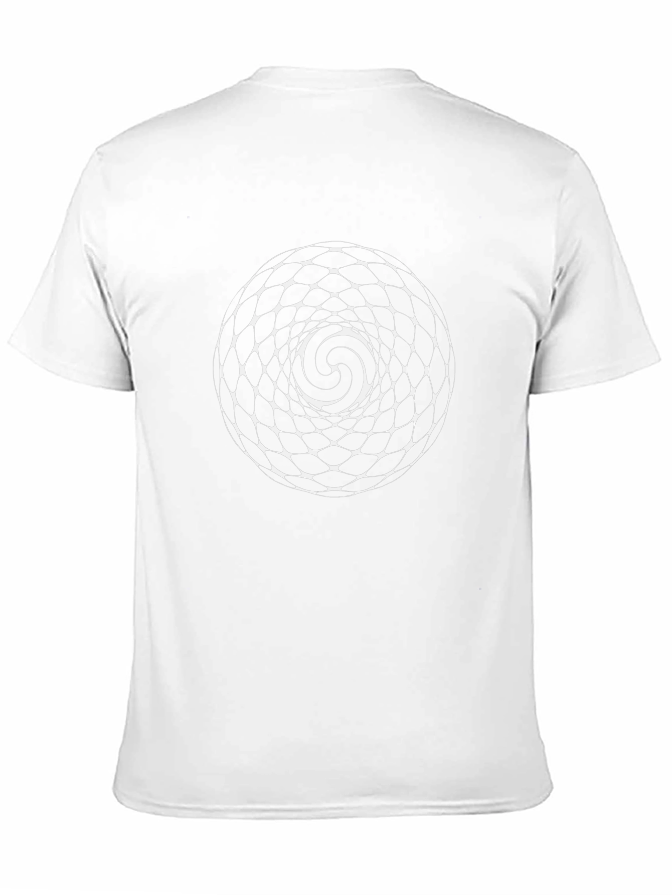 Optical Illusion Spiral Graphic Tee - Black