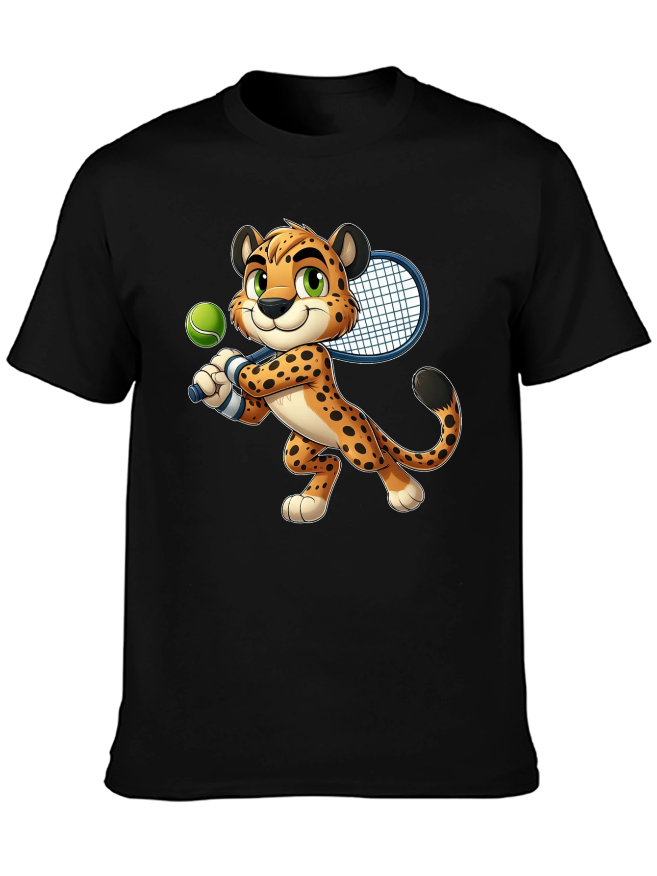 Cheetah Tennis Player Graphic T-Shirt