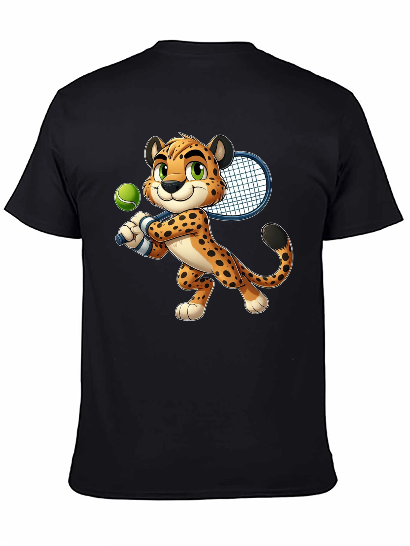Cheetah Tennis Player Graphic T-Shirt