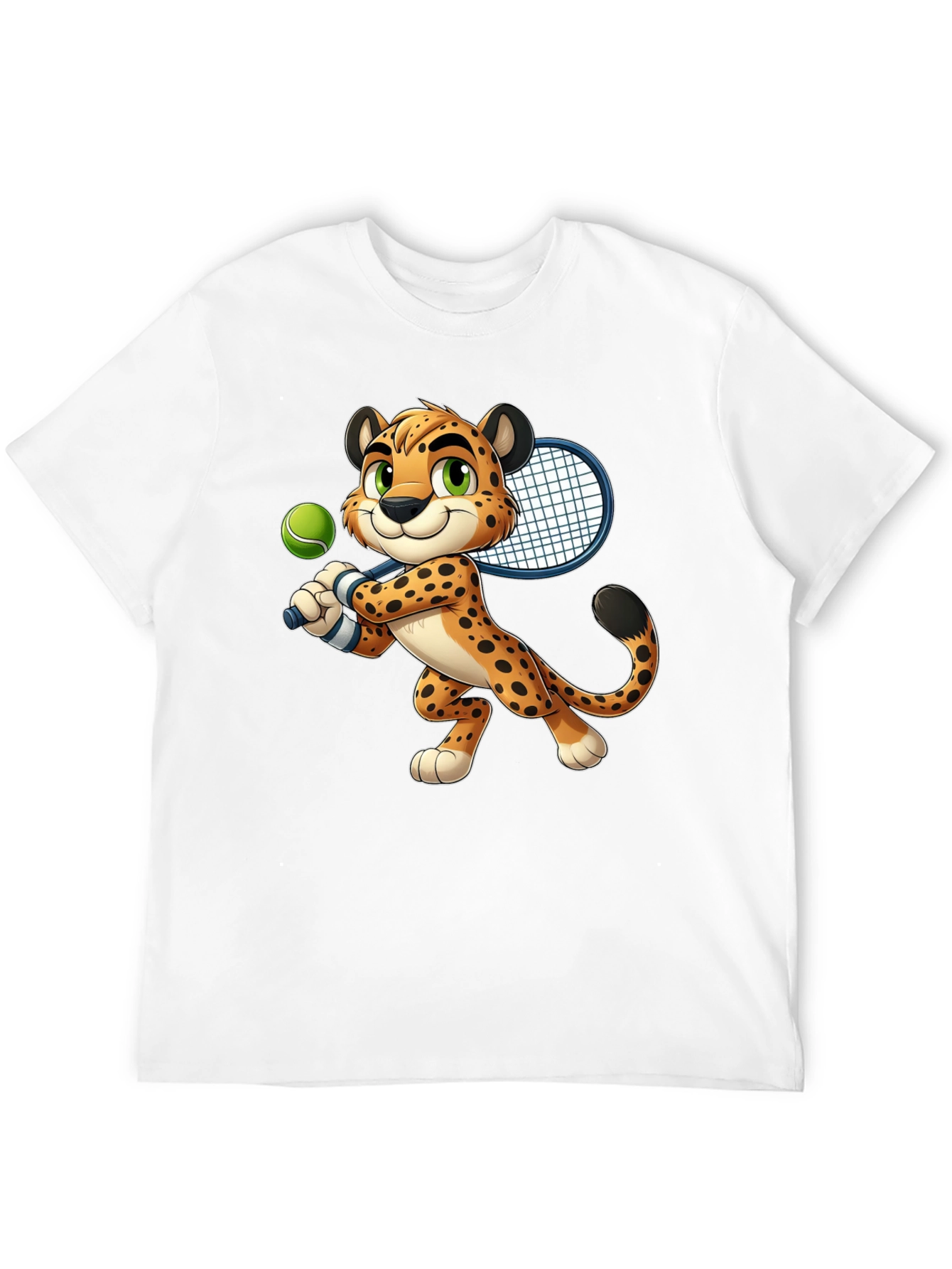 Cheetah Tennis Player Graphic T-Shirt