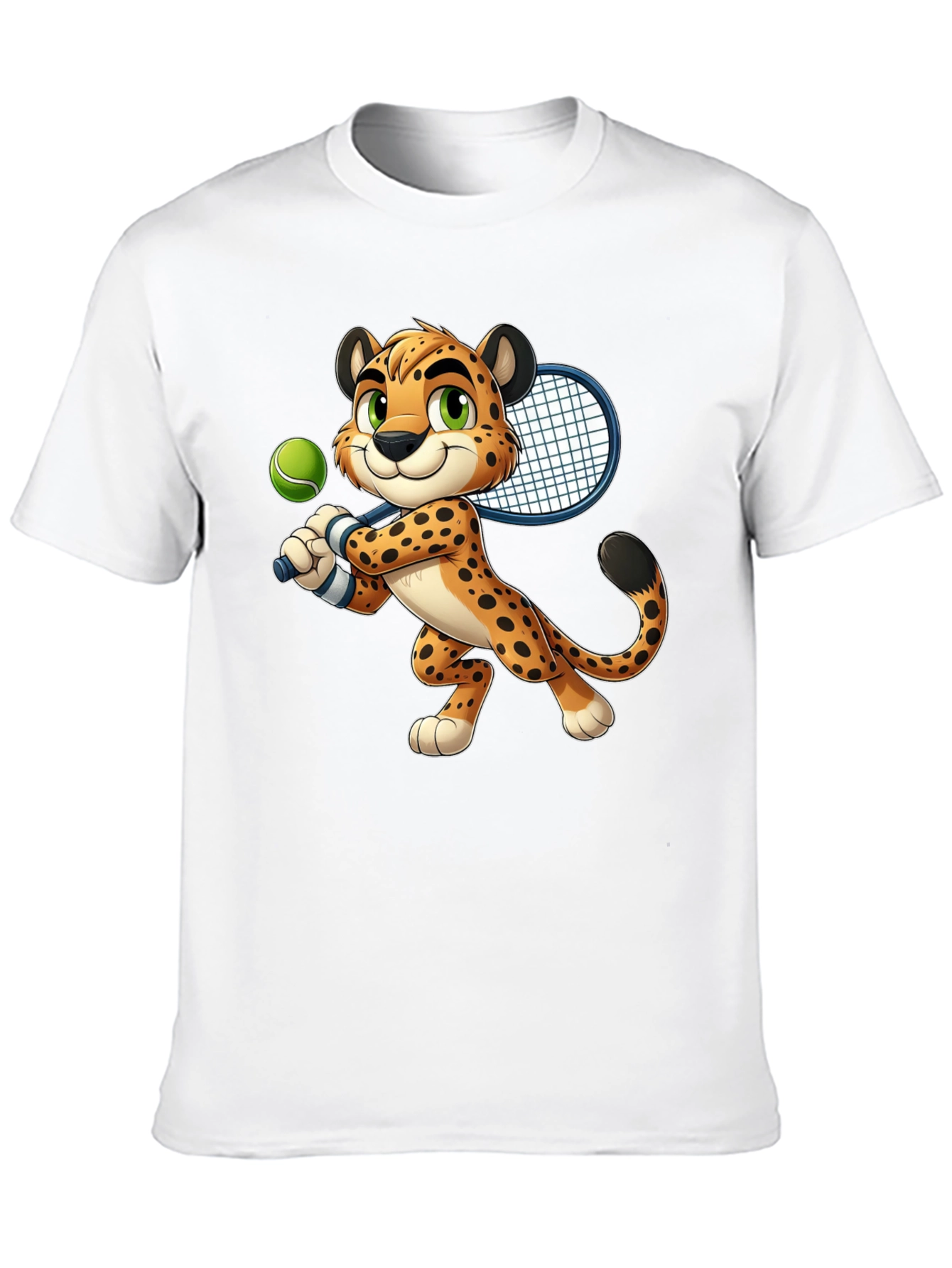 Cheetah Tennis Player Graphic T-Shirt
