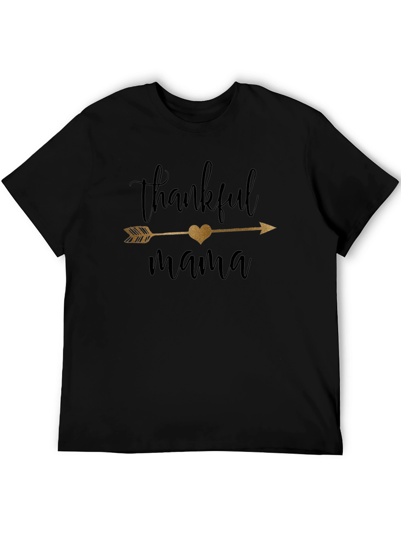 Thankful Mama Graphic T-Shirt - Black