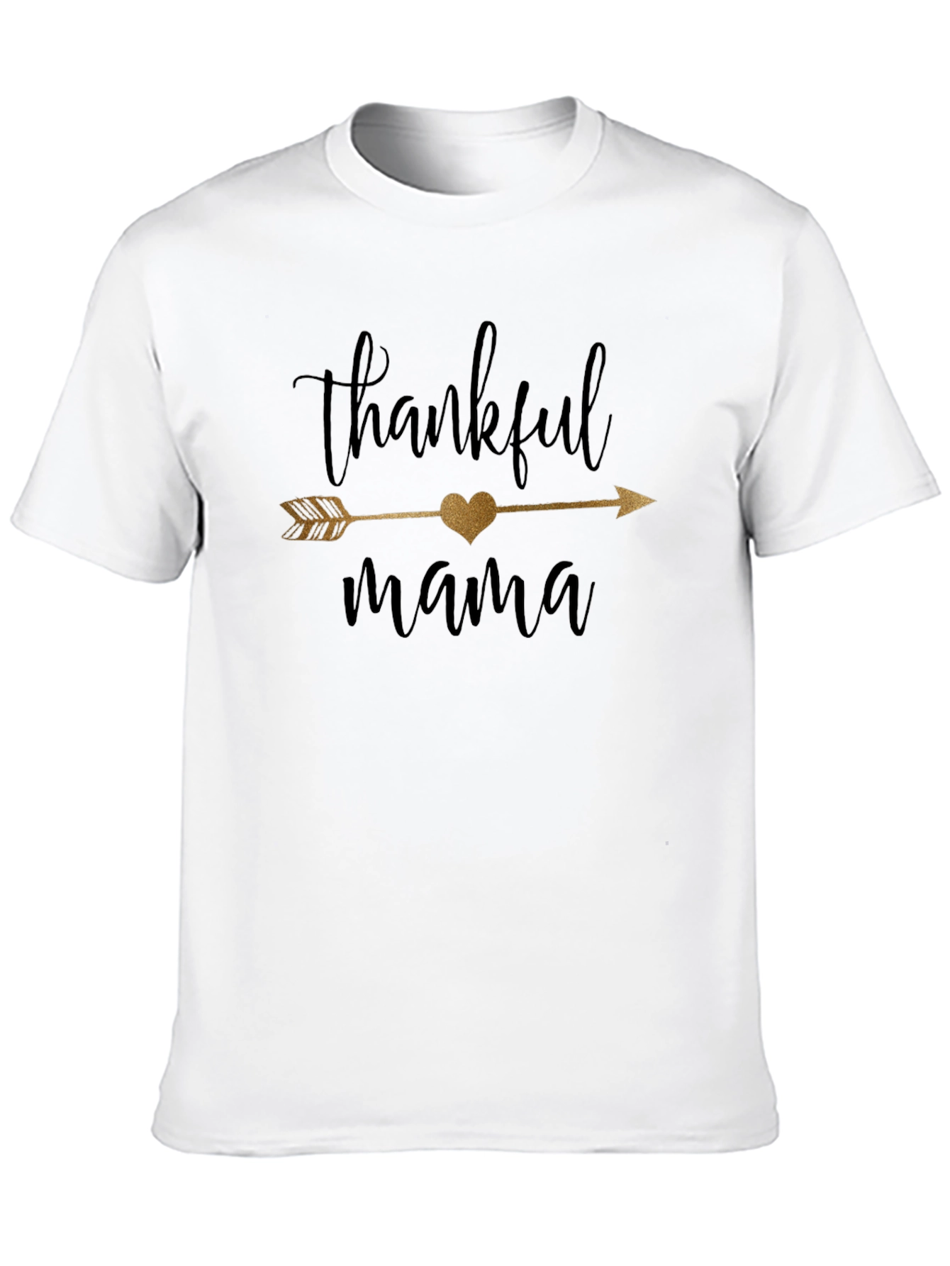 Thankful Mama Graphic T-Shirt - Black