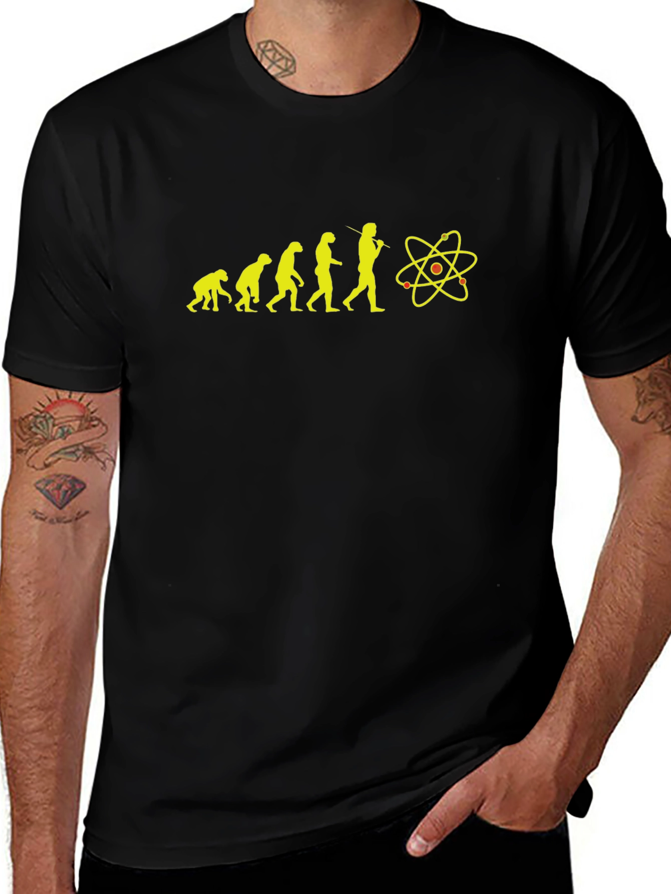 Evolution to Science T-Shirt - Black Humorous Tee