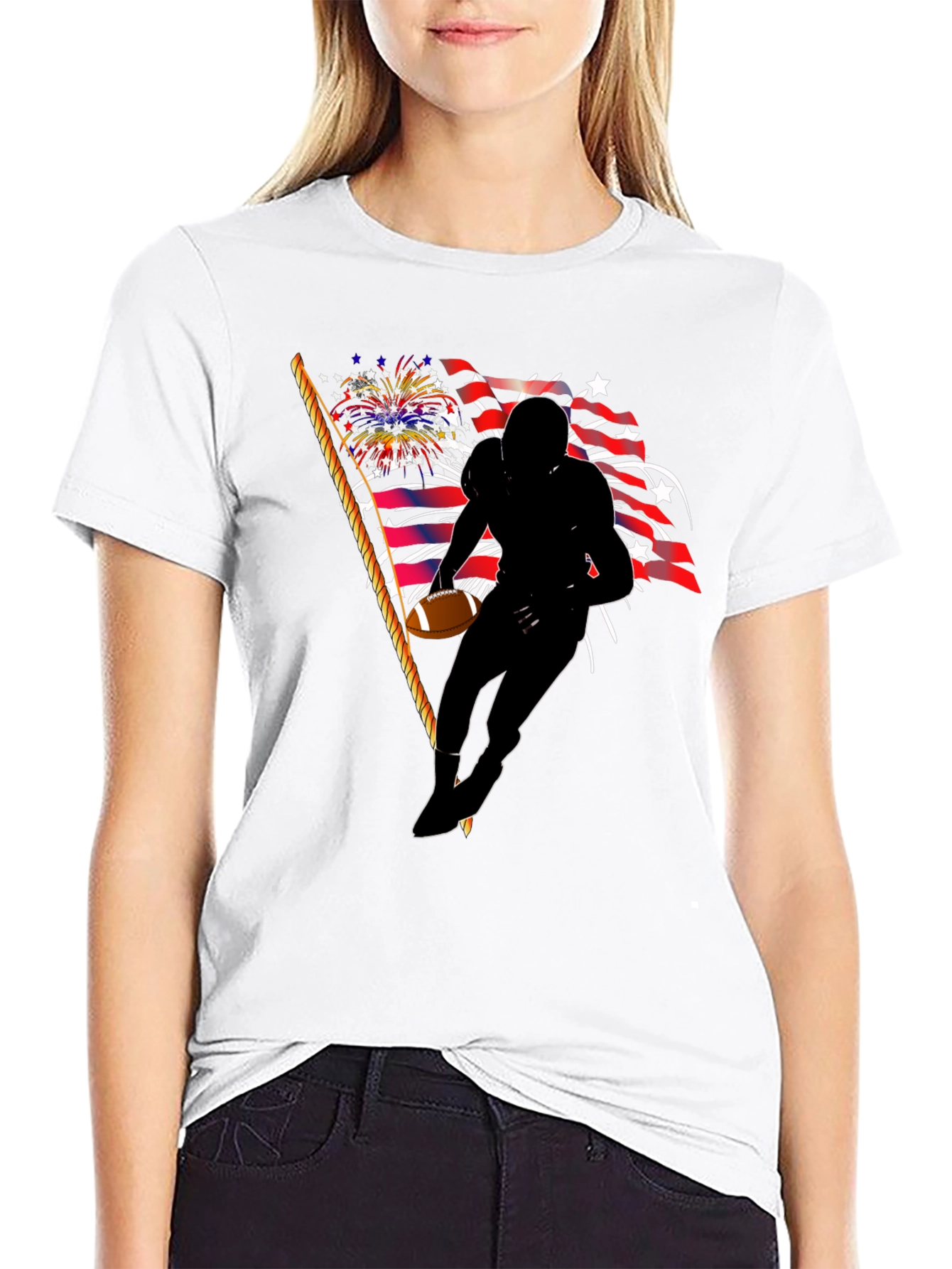 Patriotic Football Player T-Shirt