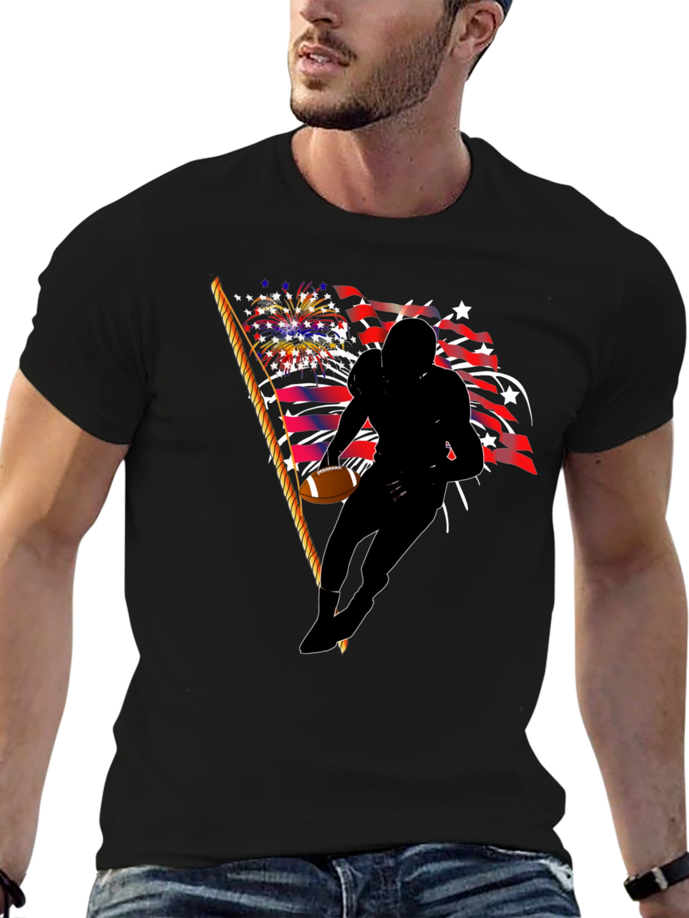 Patriotic Football Player T-Shirt