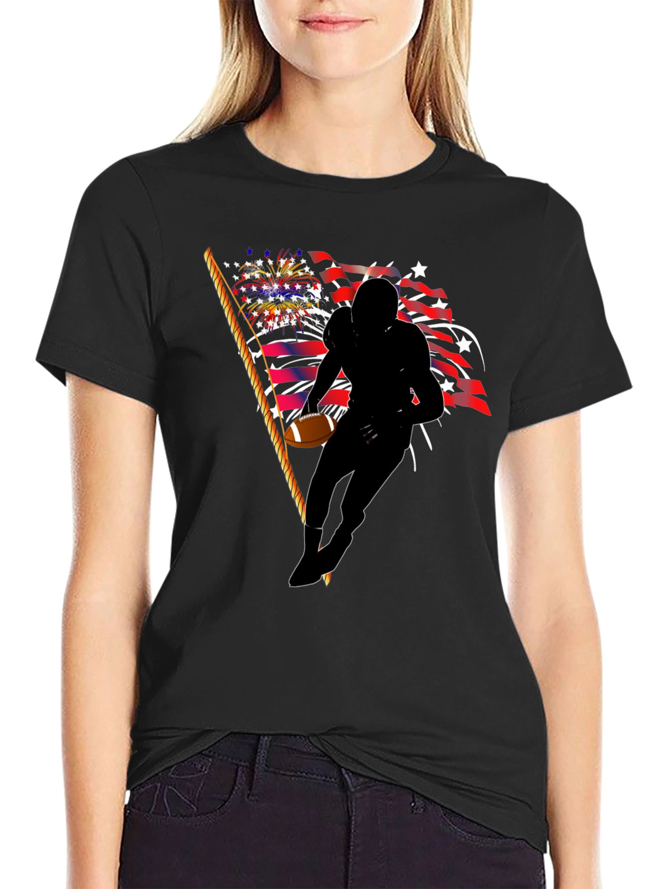 Patriotic Football Player T-Shirt