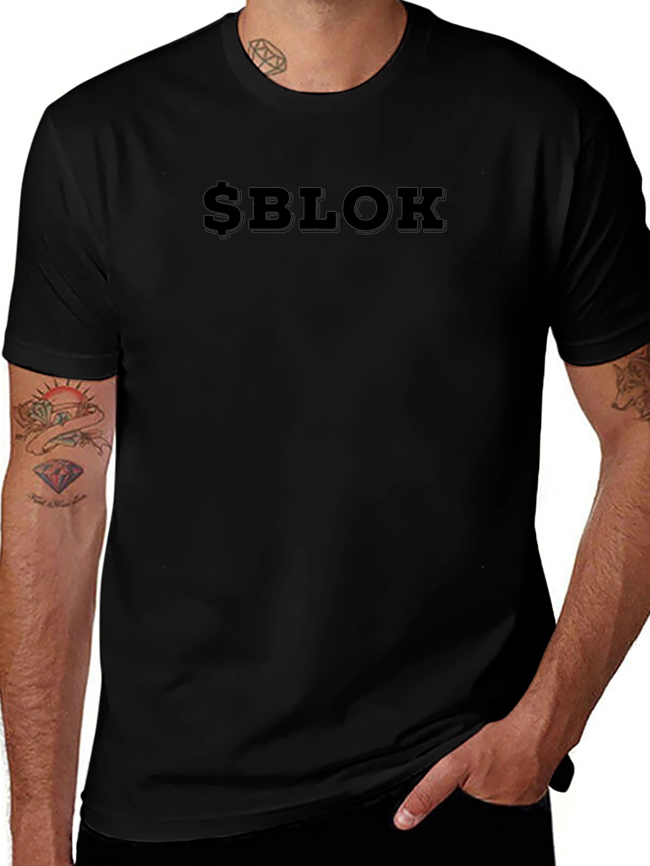 $BLOK Black T-Shirt - Streetwear Style