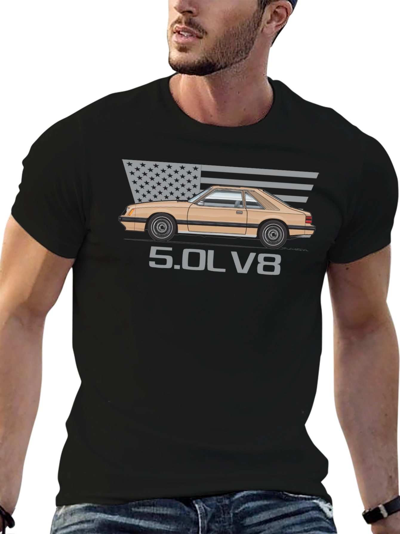Fox Body Mustang 5.0L V8 T-Shirt