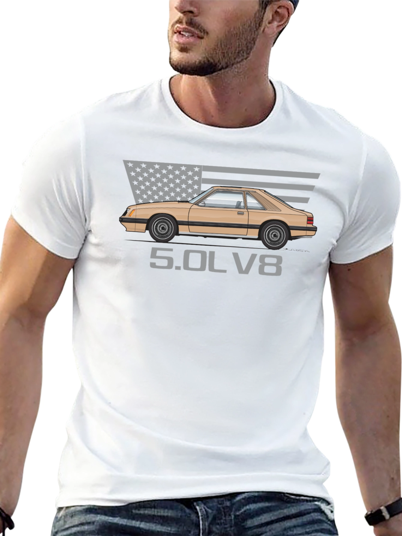 Fox Body Mustang 5.0L V8 T-Shirt