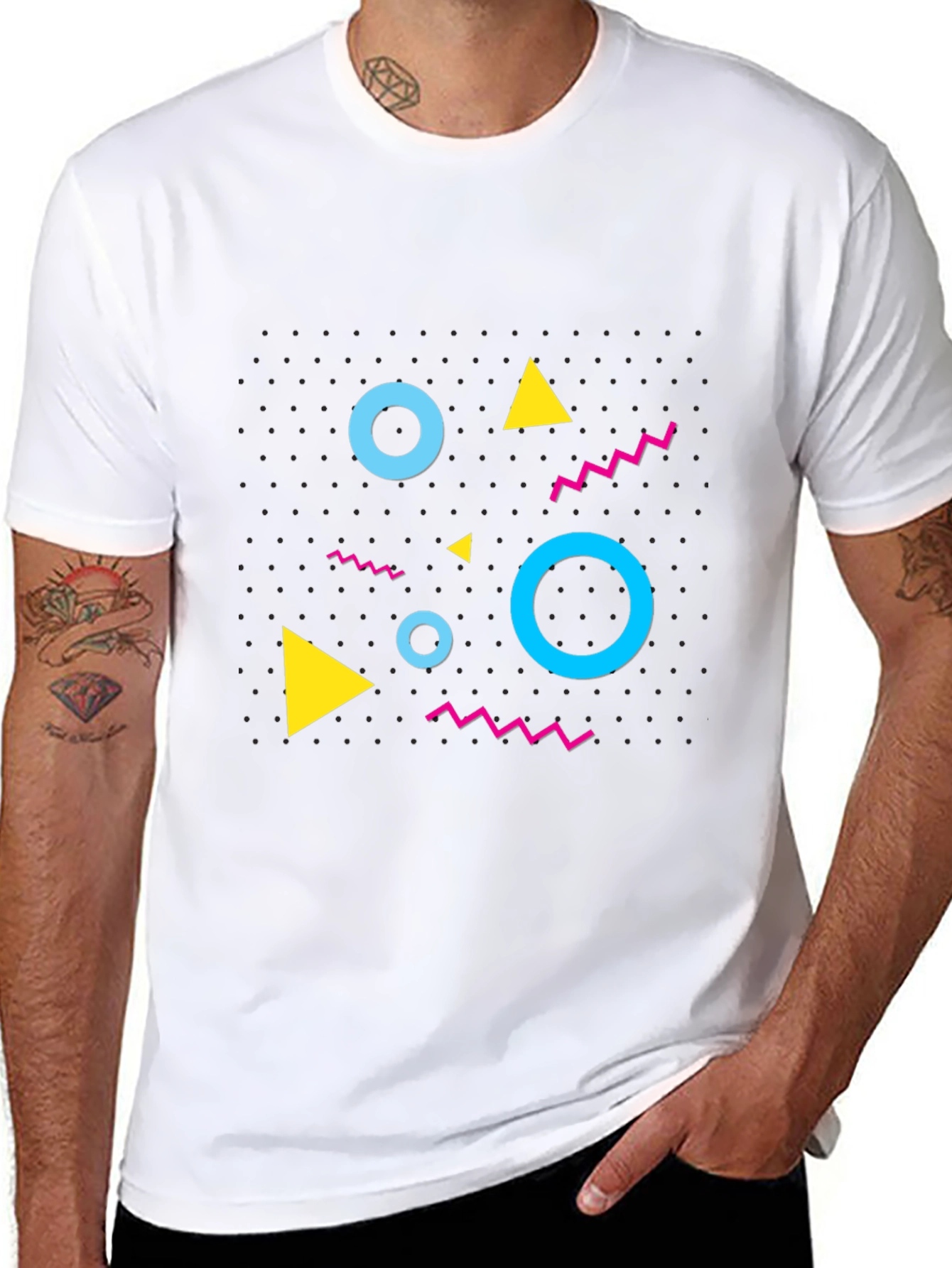 Retro Geometric Pattern T-Shirt