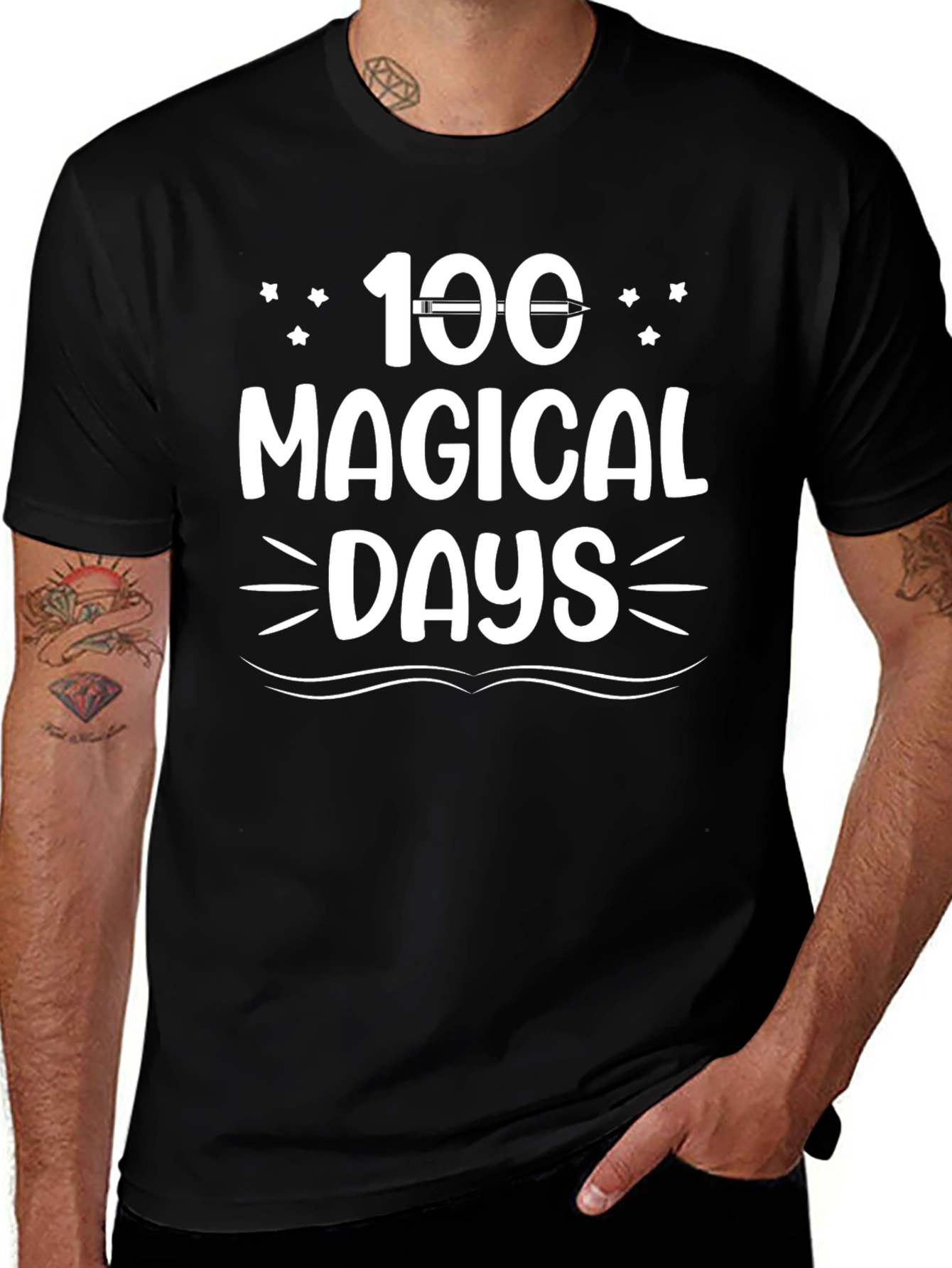 100 Magical Days T-Shirt - Black