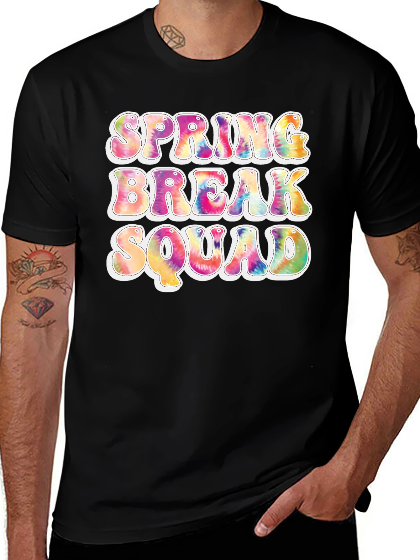 Spring Break Squad Tie Dye T-Shirt