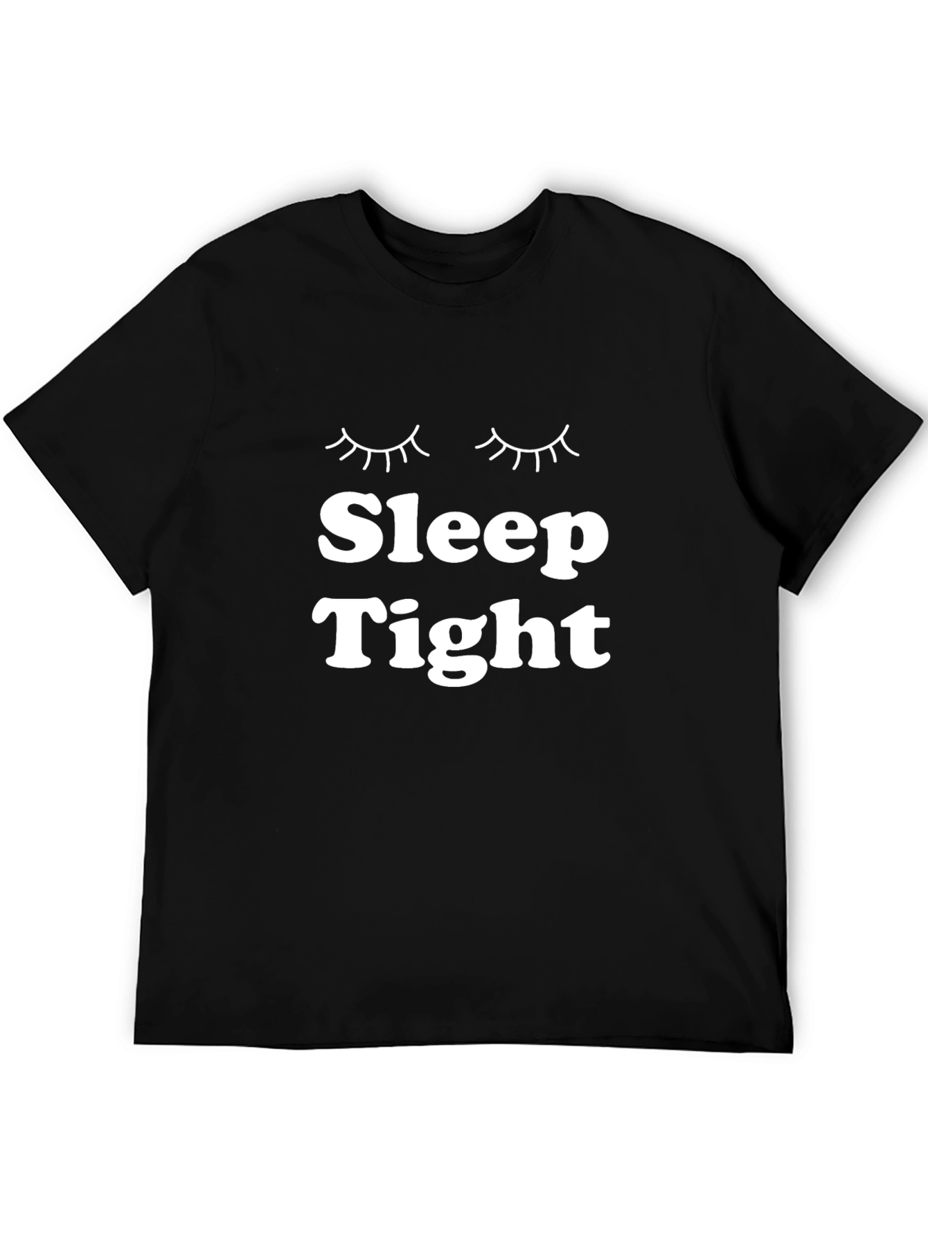Sleep Tight Graphic Tee - Black Cotton Comfort