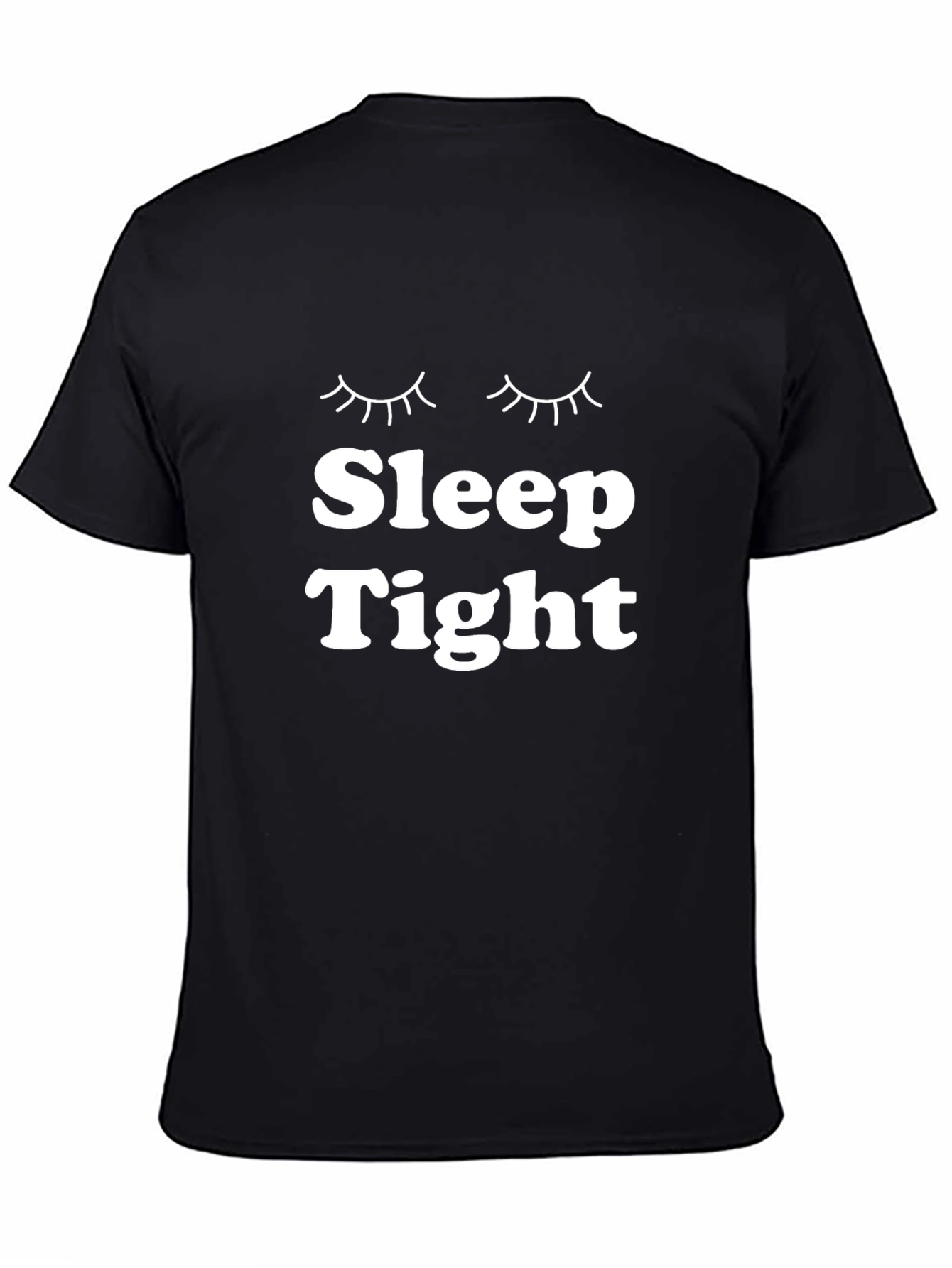 Sleep Tight Graphic Tee - Black Cotton Comfort