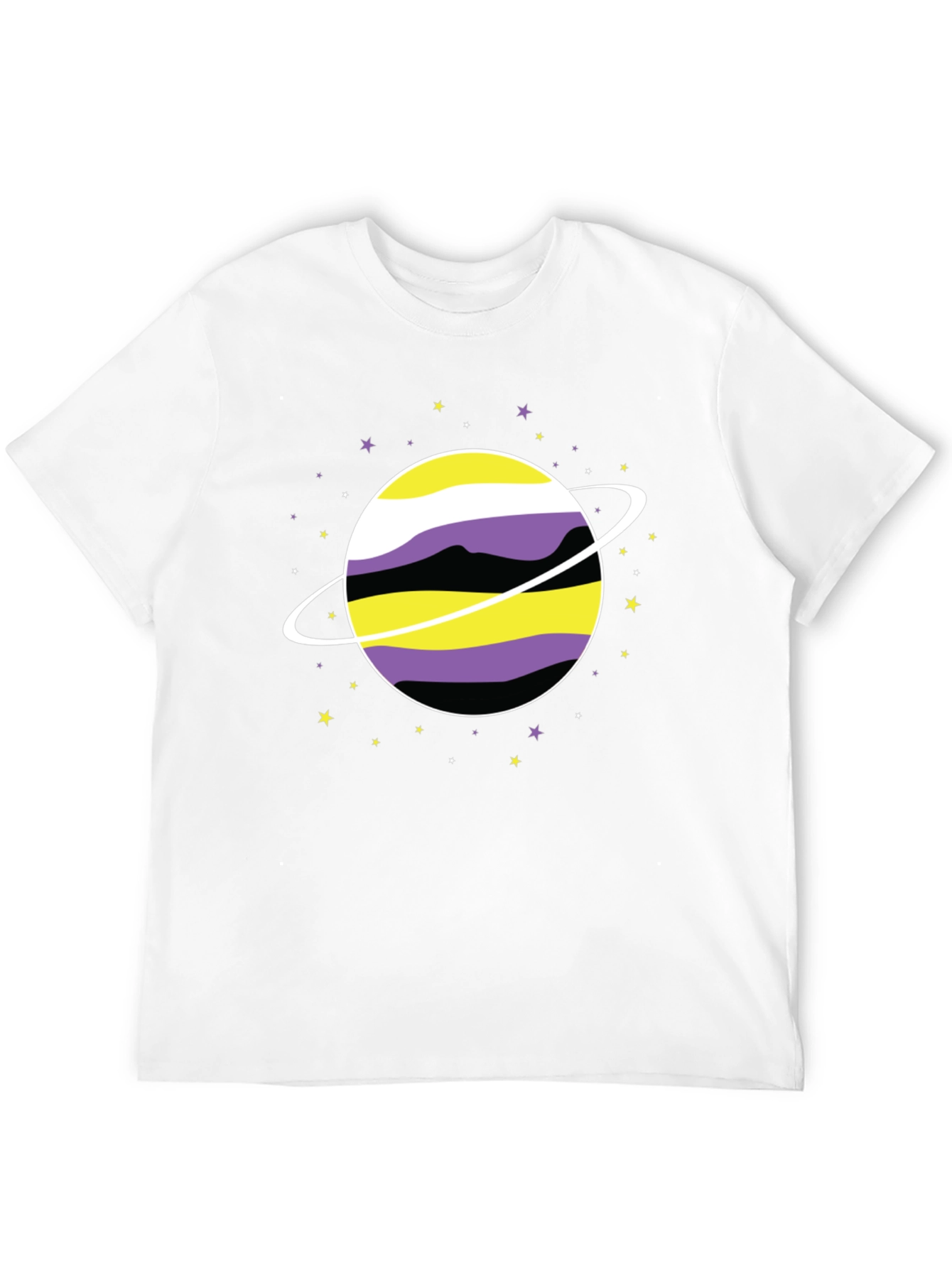 Nonbinary Pride Planet T-Shirt - Gender Identity Tee