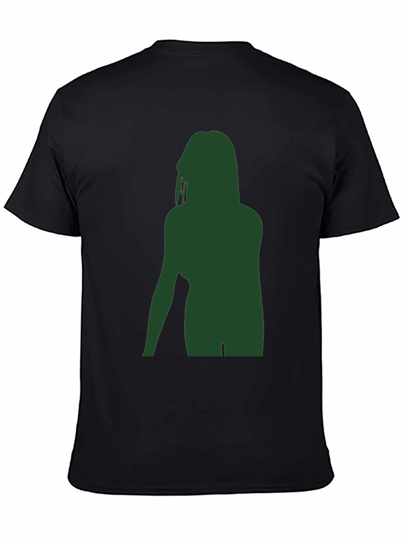 Silhouette Graphic Tee - Black Cotton Casual Shirt