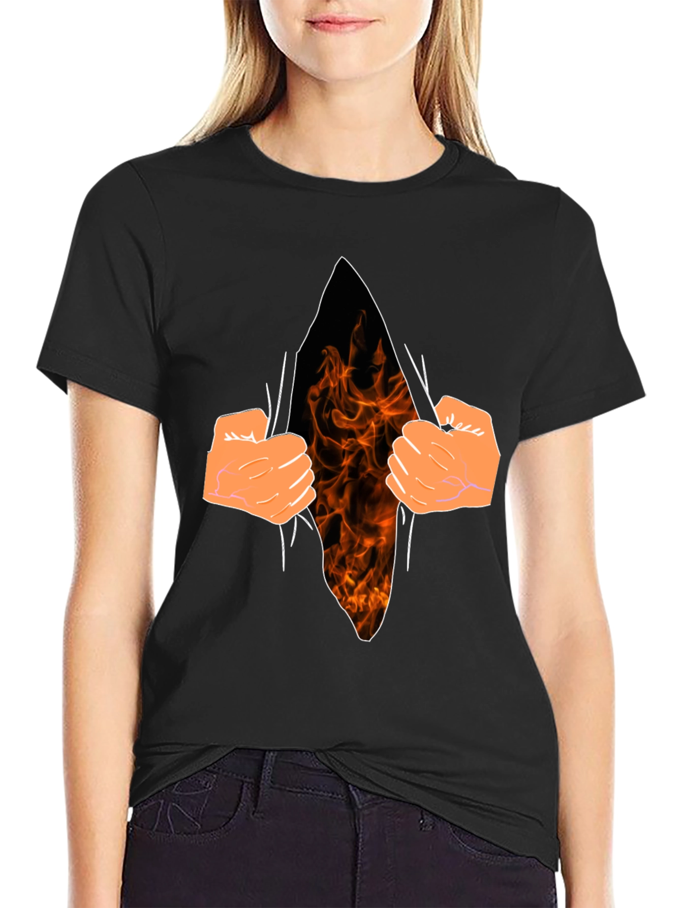 Flame Within Graphic T-Shirt - Black Cotton Tee
