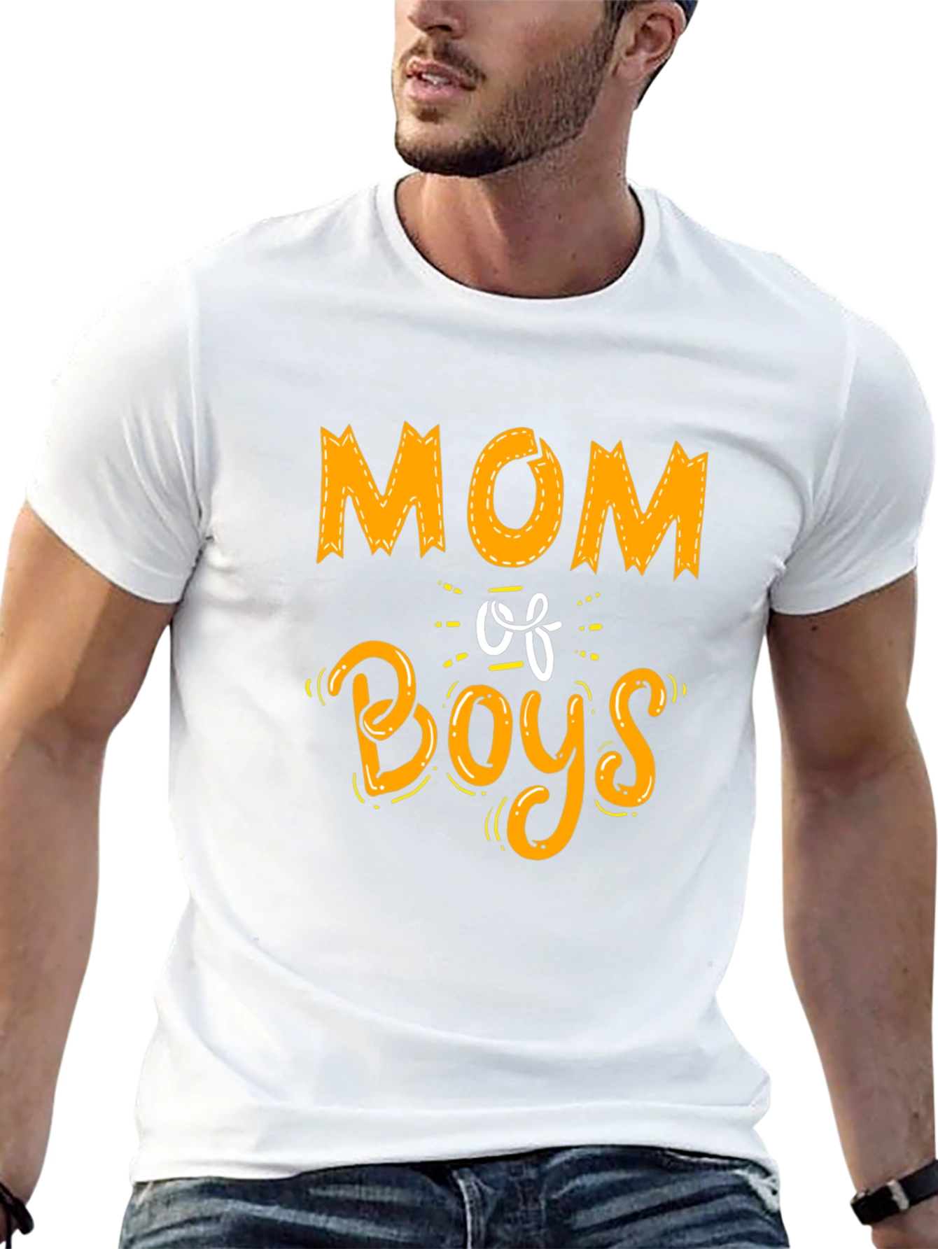 Mom of Boys Graphic Tee - Trendy Casual Style
