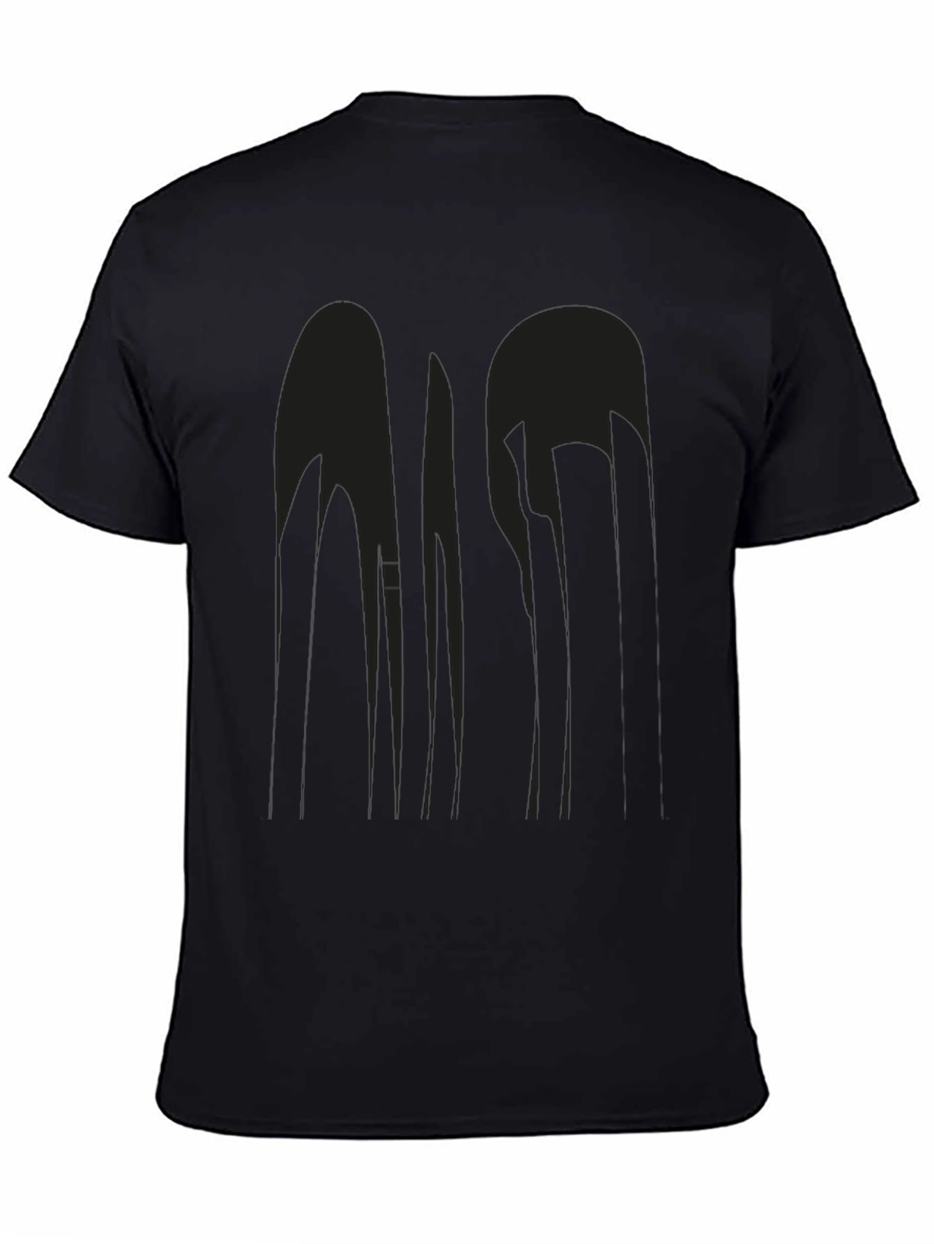 Abstract Design Black T-Shirt - Modern Art Tee