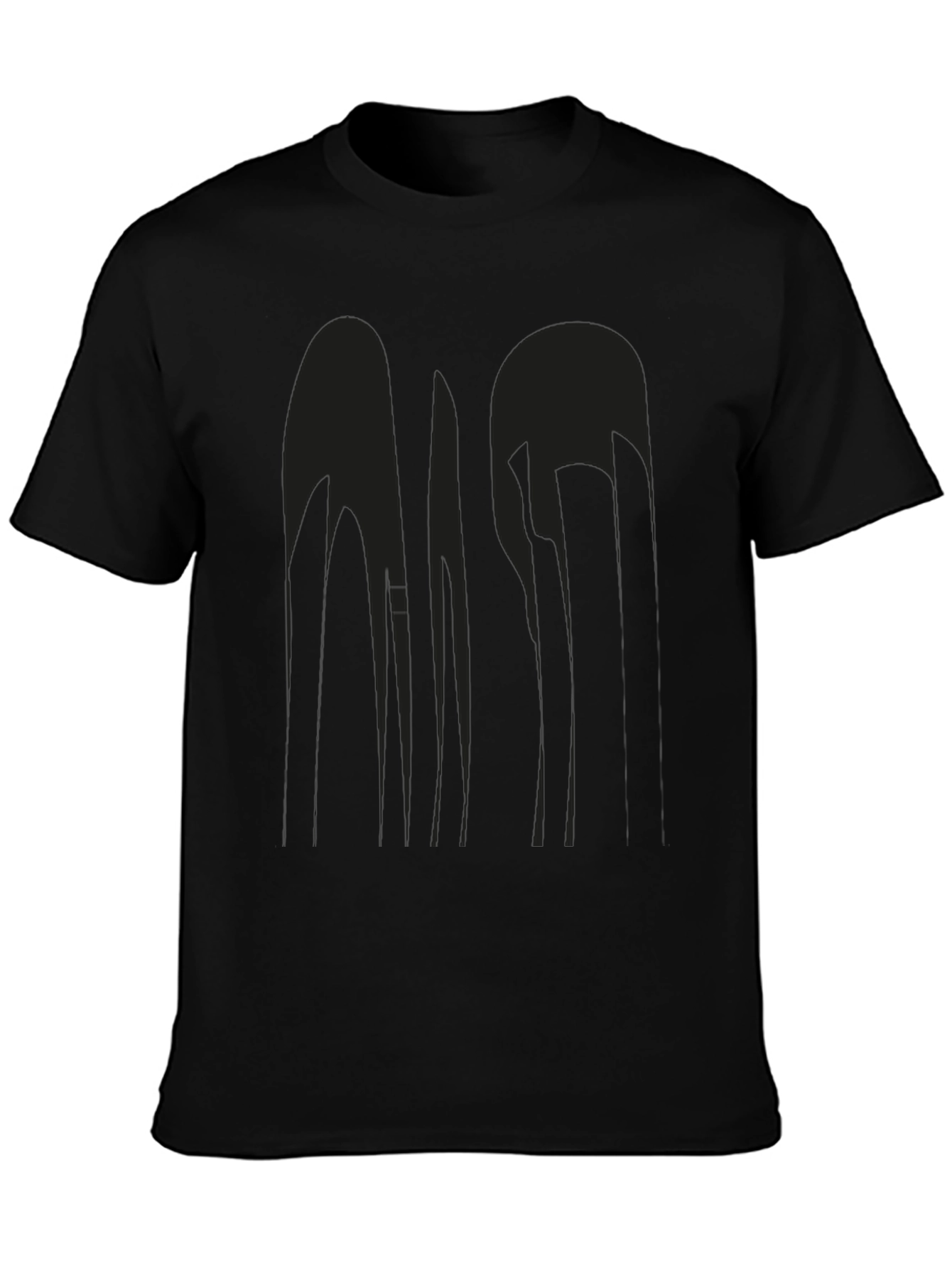 Abstract Design Black T-Shirt - Modern Art Tee