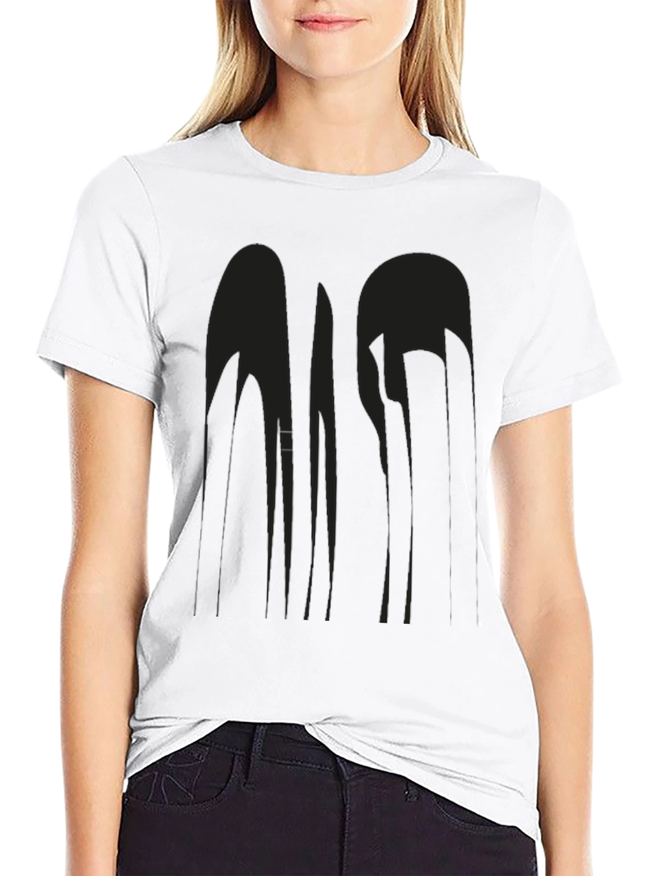 Abstract Design Black T-Shirt - Modern Art Tee