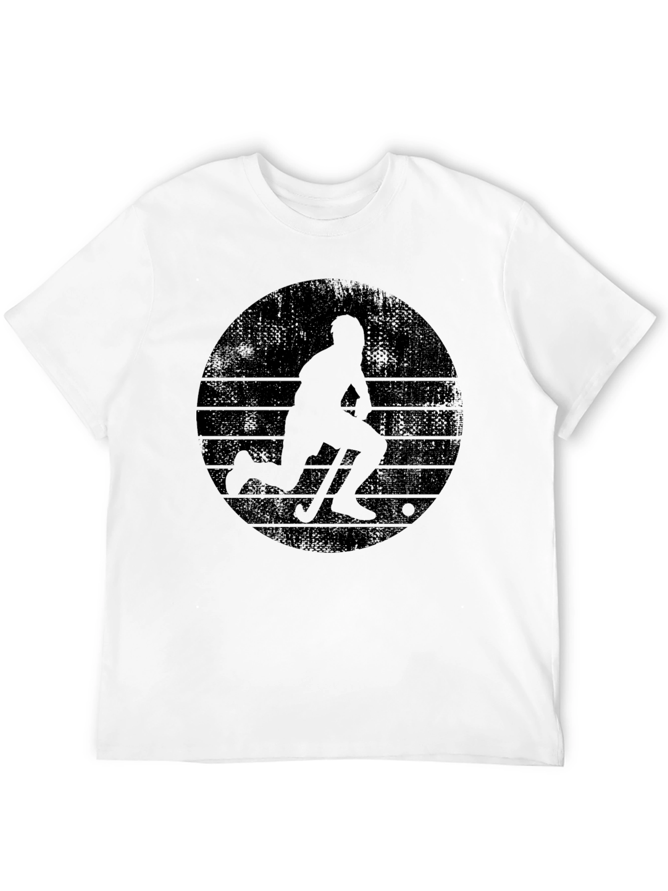 Hockey Player Graphic Tee - Cool Retro Design