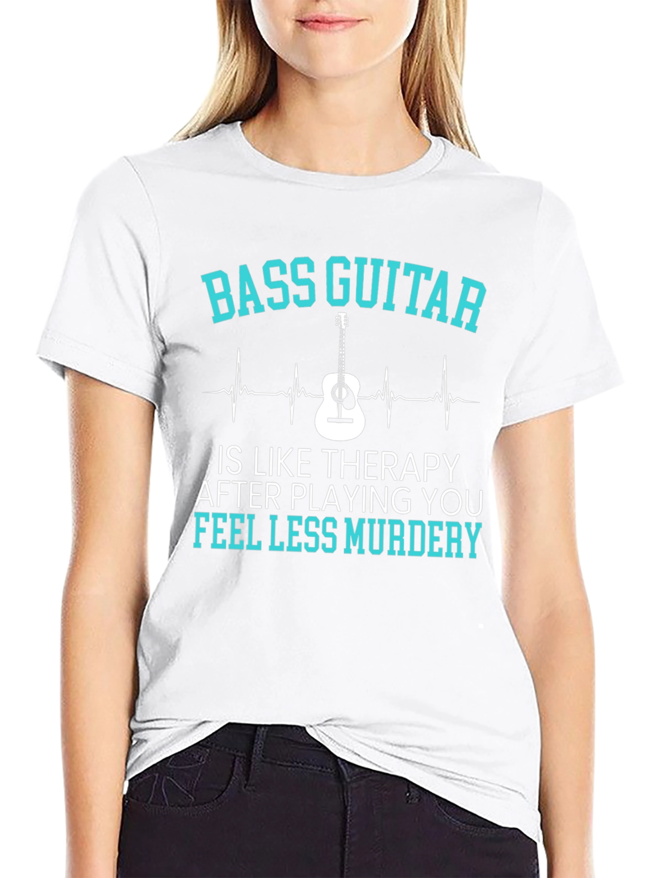 Bass Guitar Therapy Tee - Music Lover Gift