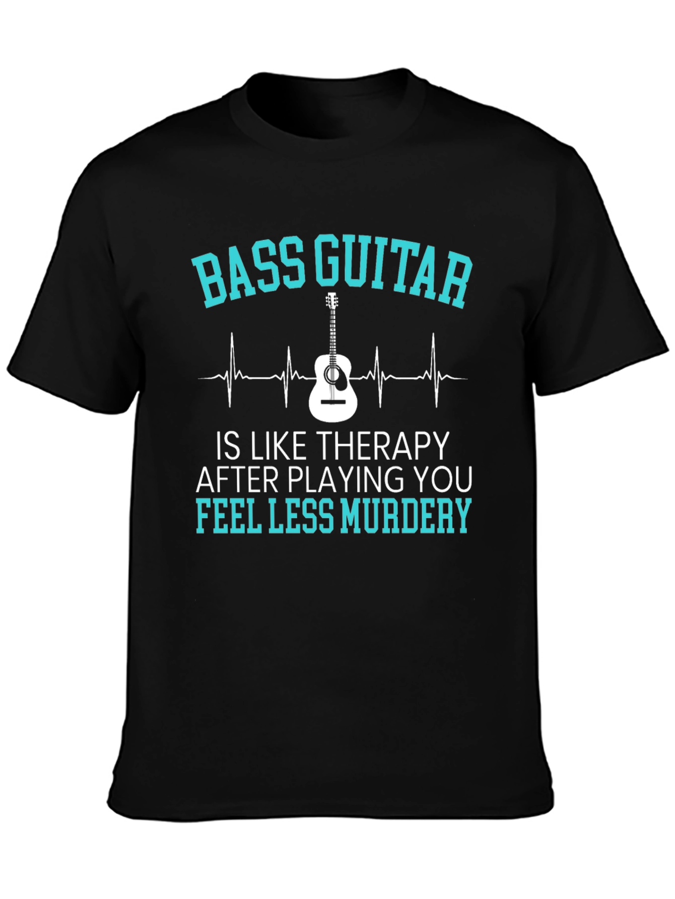 Bass Guitar Therapy Tee - Music Lover Gift