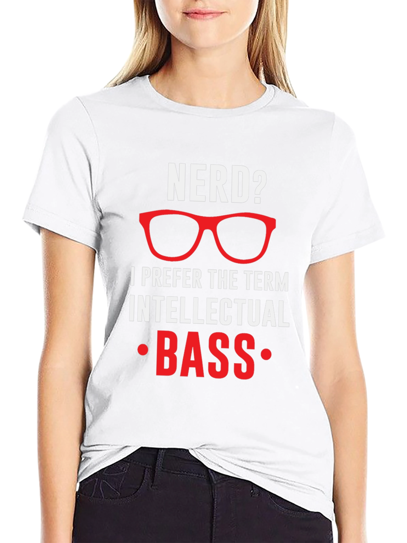 Nerd? Intellectual Bass Graphic Tee - Novelty T-Shirt
