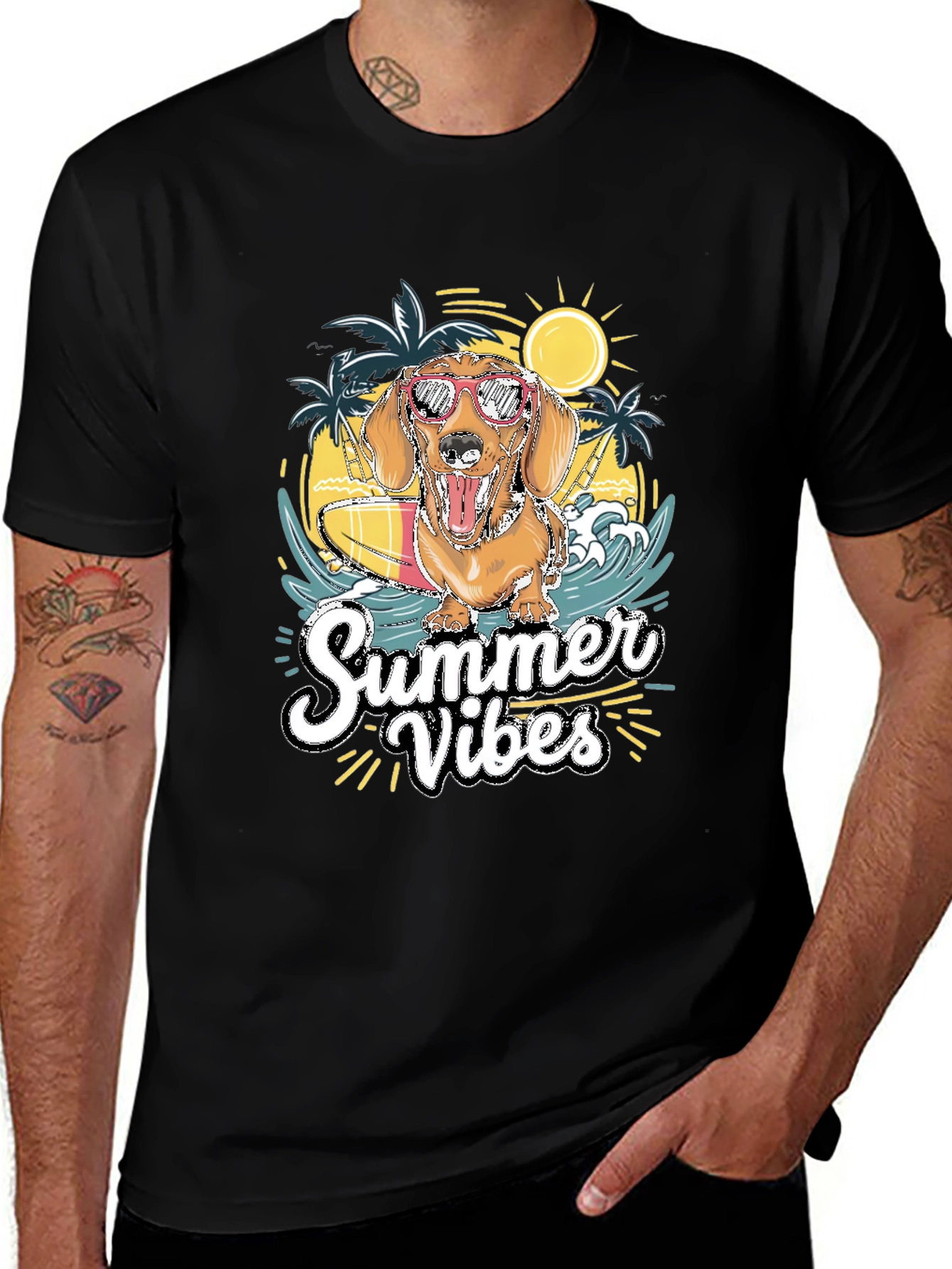 Summer Vibes Dog Graphic Tee