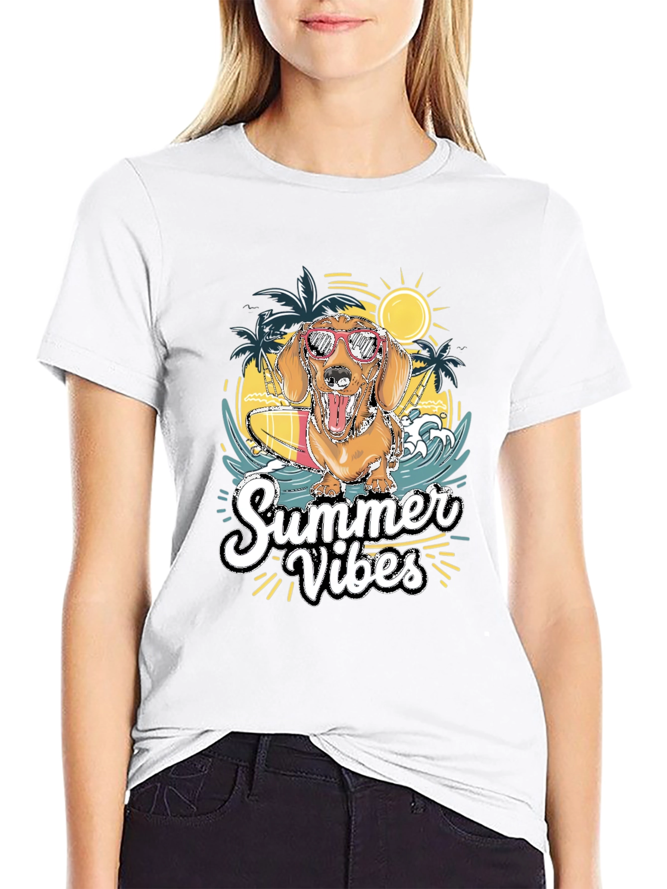 Summer Vibes Dog Graphic Tee