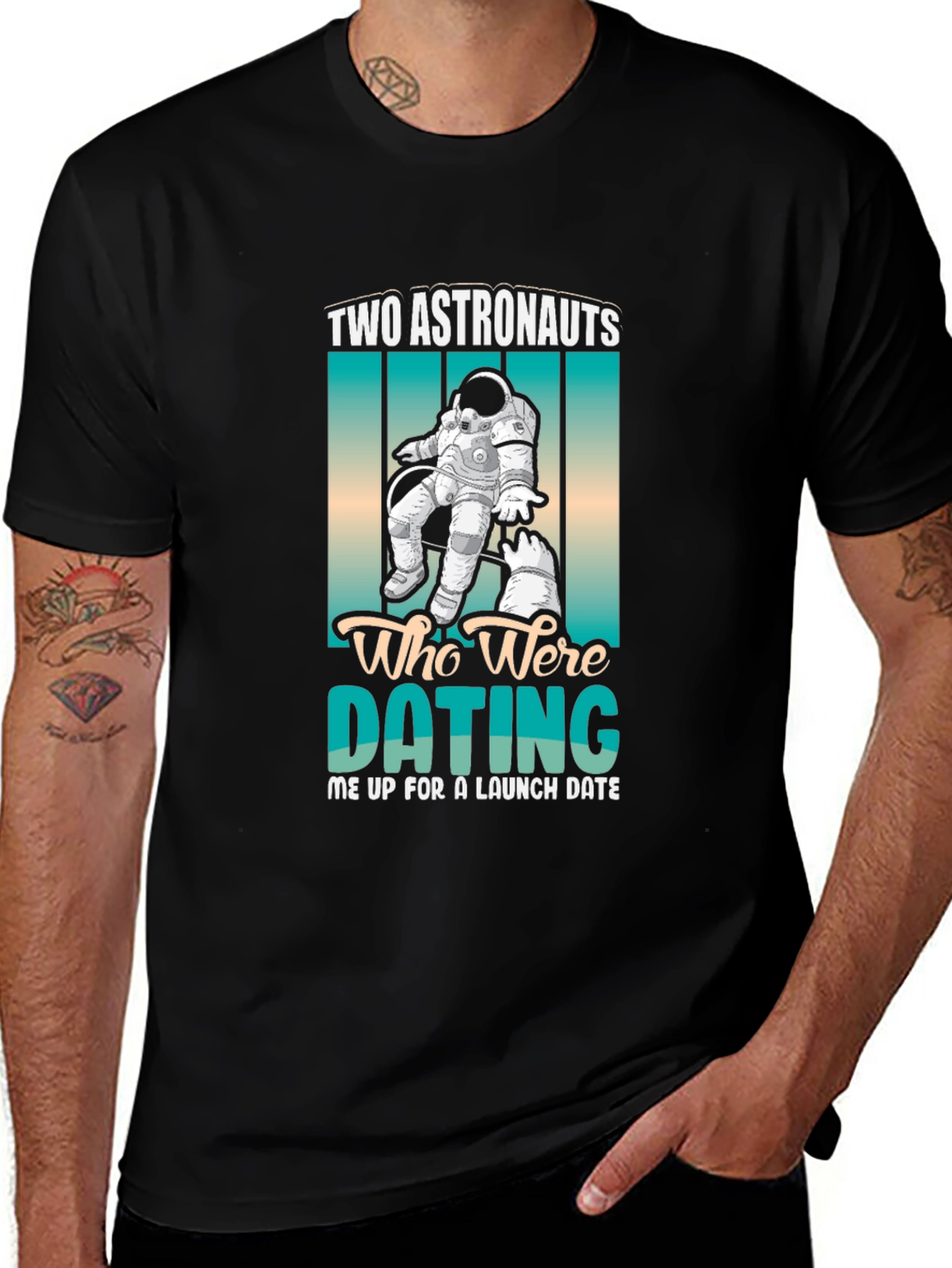 Astronauts Dating Tee - Funny Space Humor T-Shirt