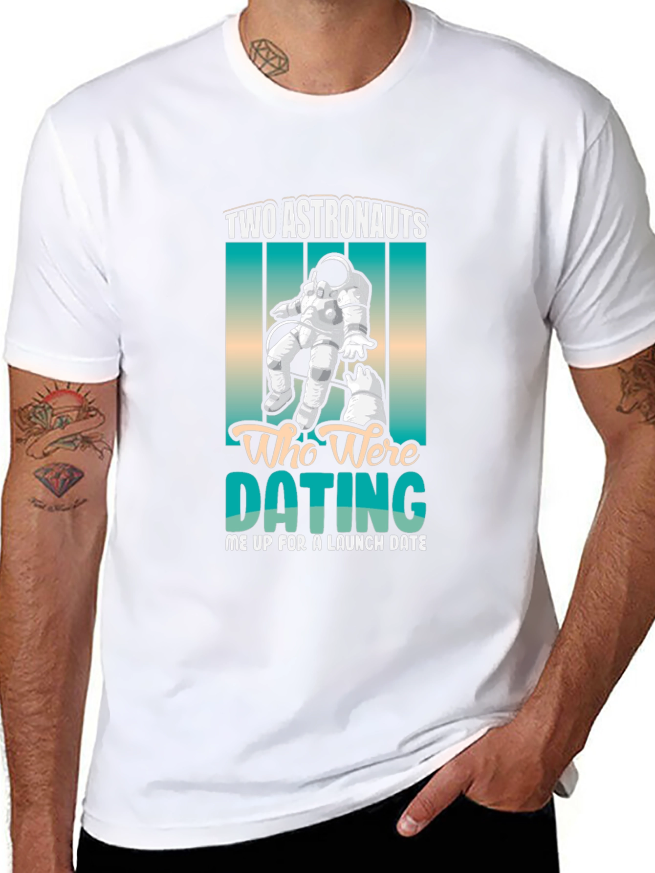 Astronauts Dating Tee - Funny Space Humor T-Shirt