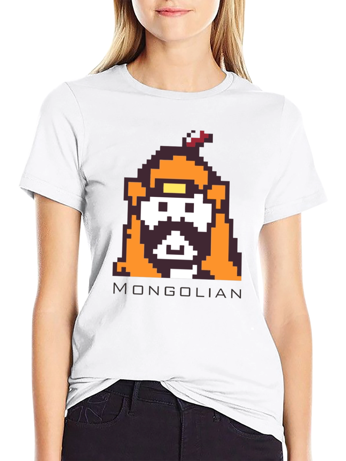 Pixelated Mongolian Warrior T-Shirt