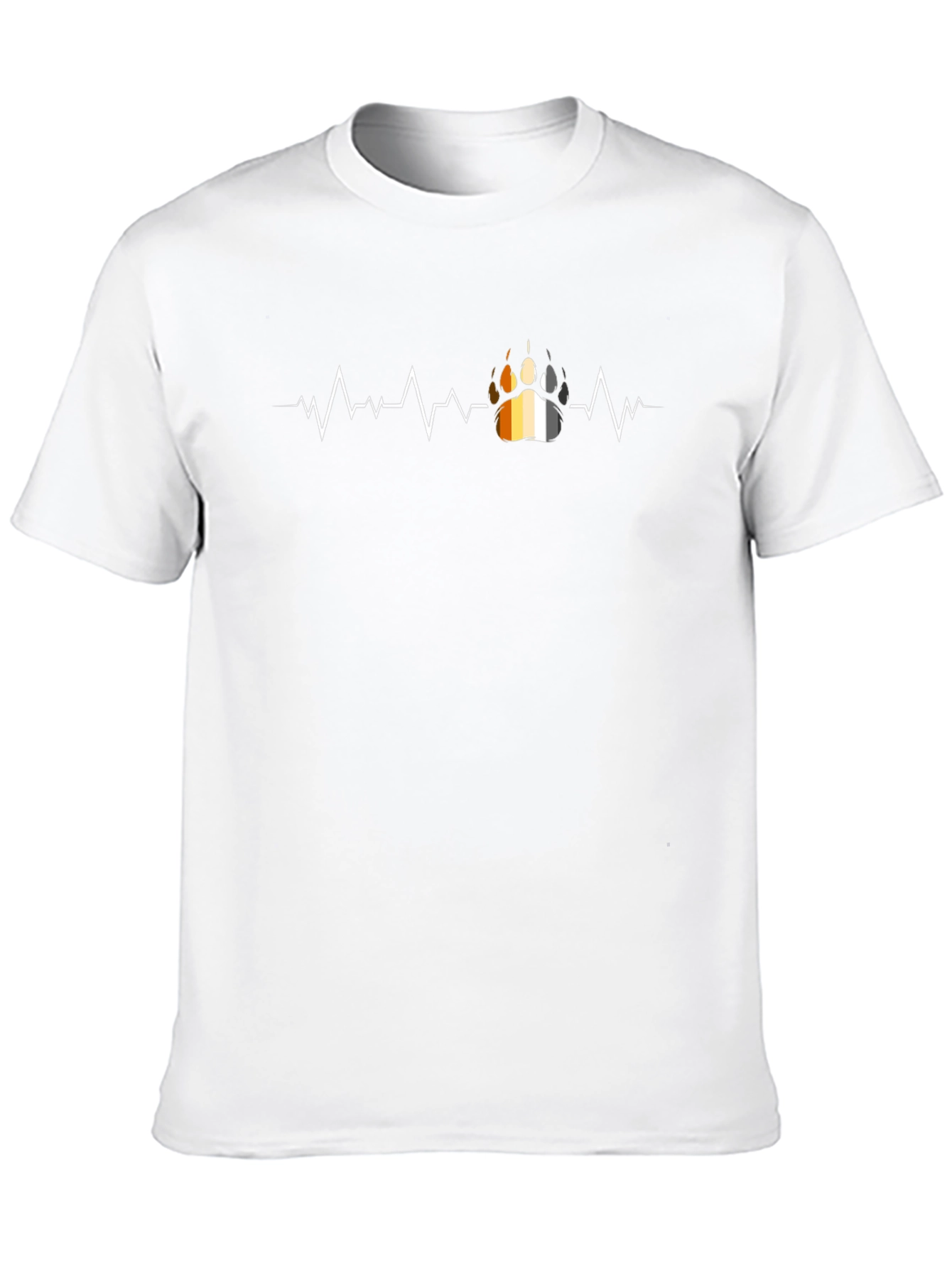 Bear Pride Paw Print Heartbeat T-Shirt