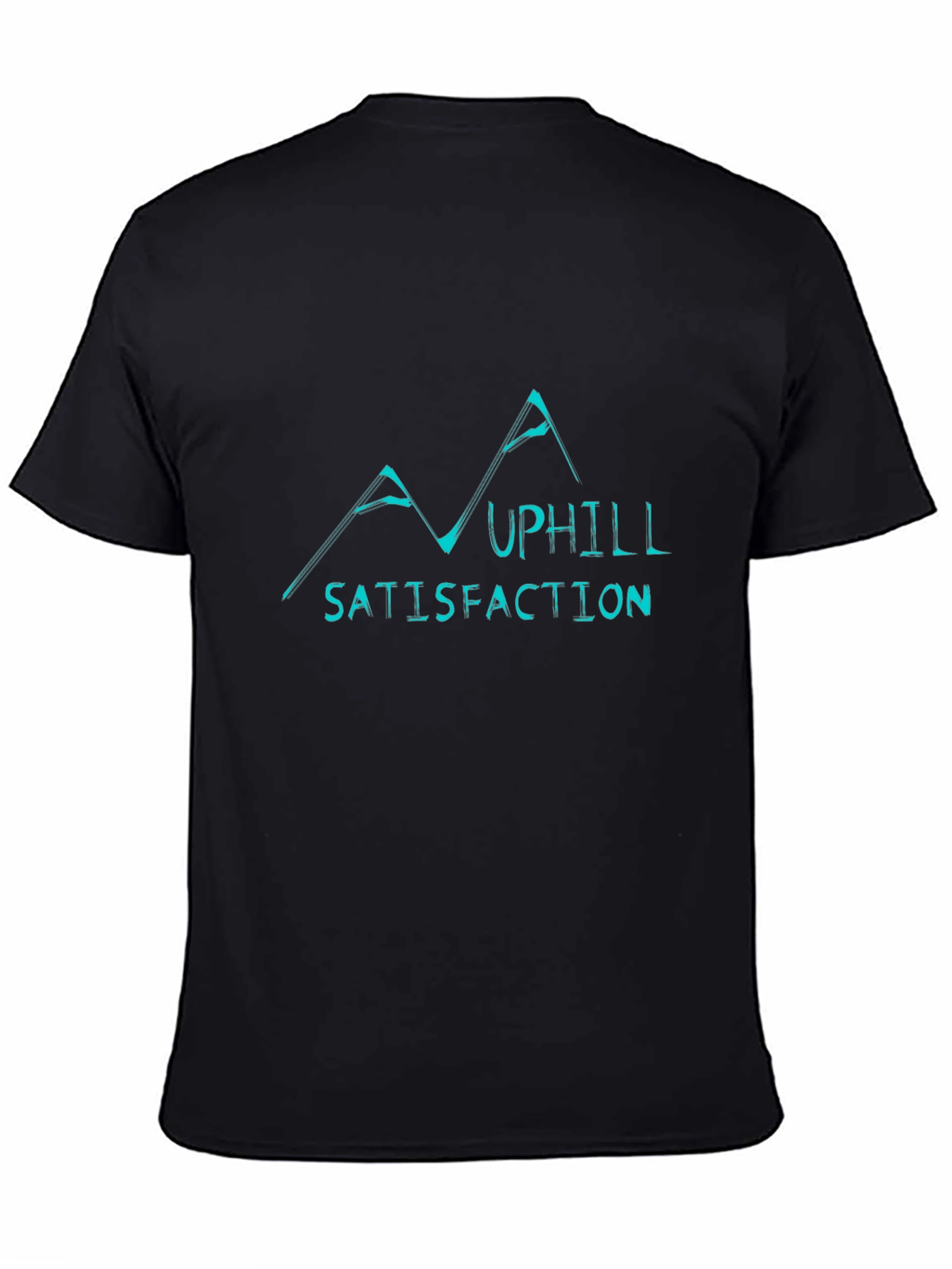 Uphill Satisfaction Graphic Black T-Shirt