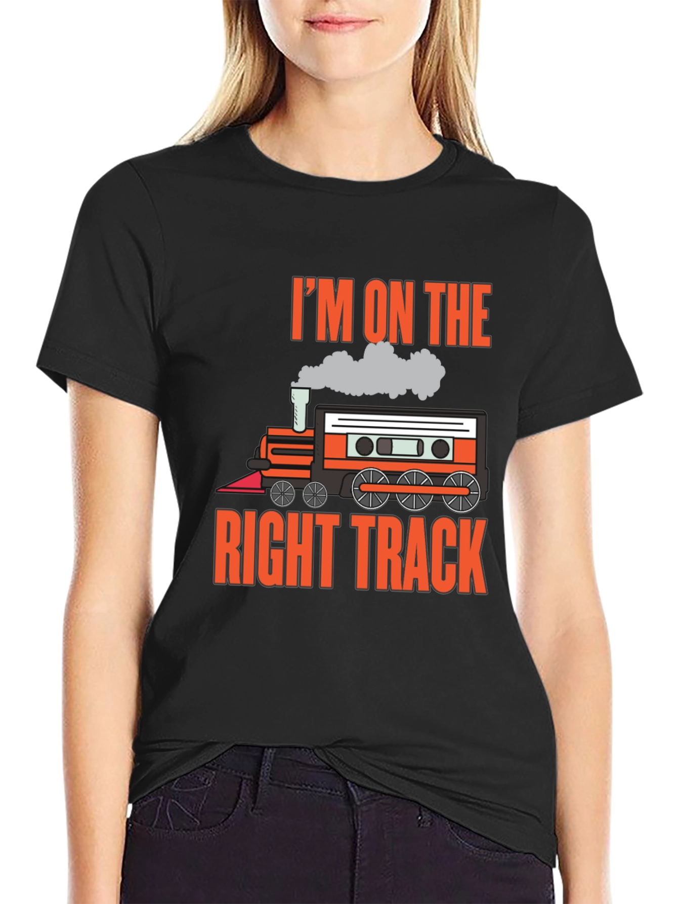 Im on the Right Track Train T-Shirt