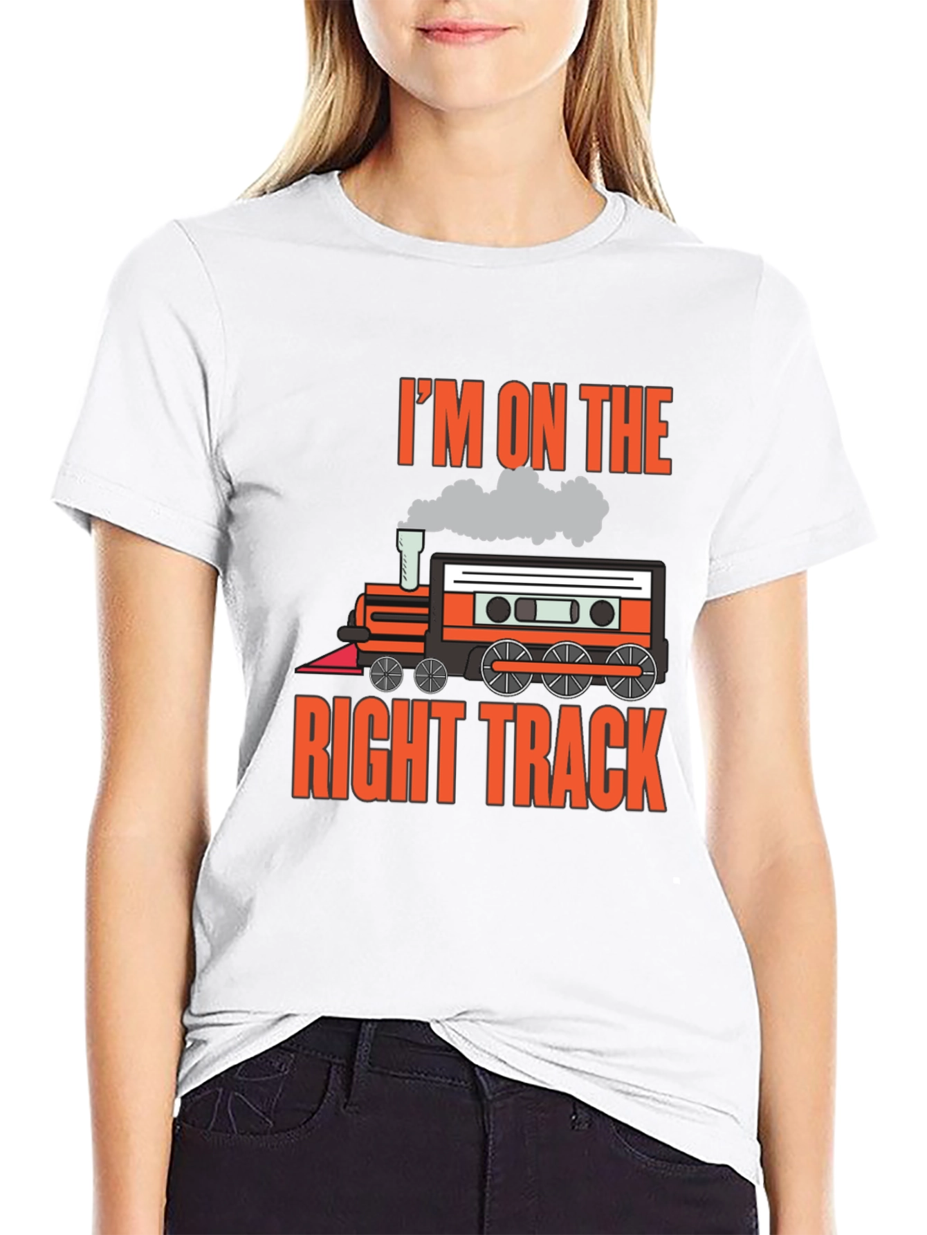Im on the Right Track Train T-Shirt