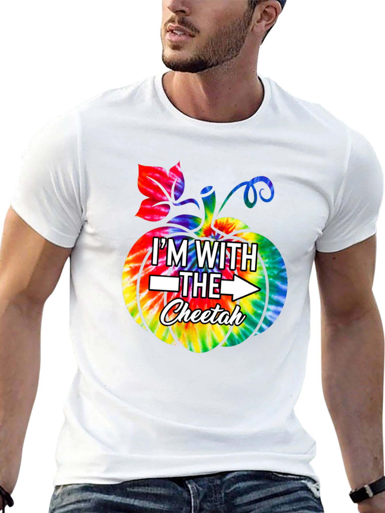 Im With the Cheetain Halloween Pumpkin T-Shirt