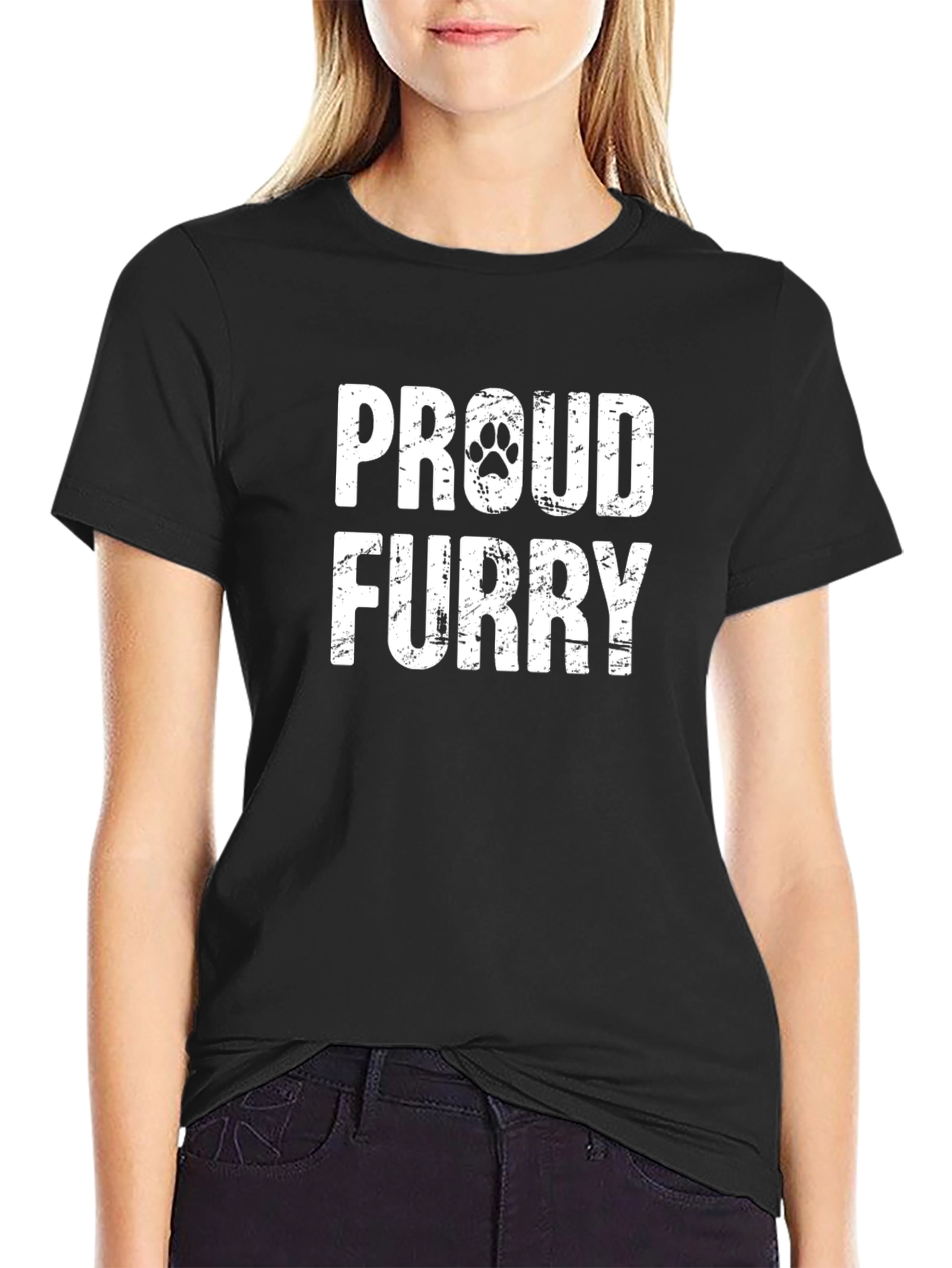 Proud Furry T-Shirt - Black Graphic Tee
