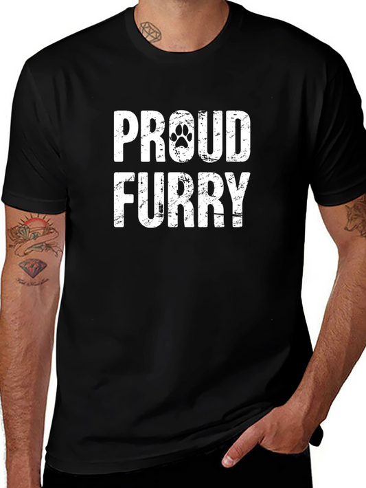 Proud Furry T-Shirt - Black Graphic Tee