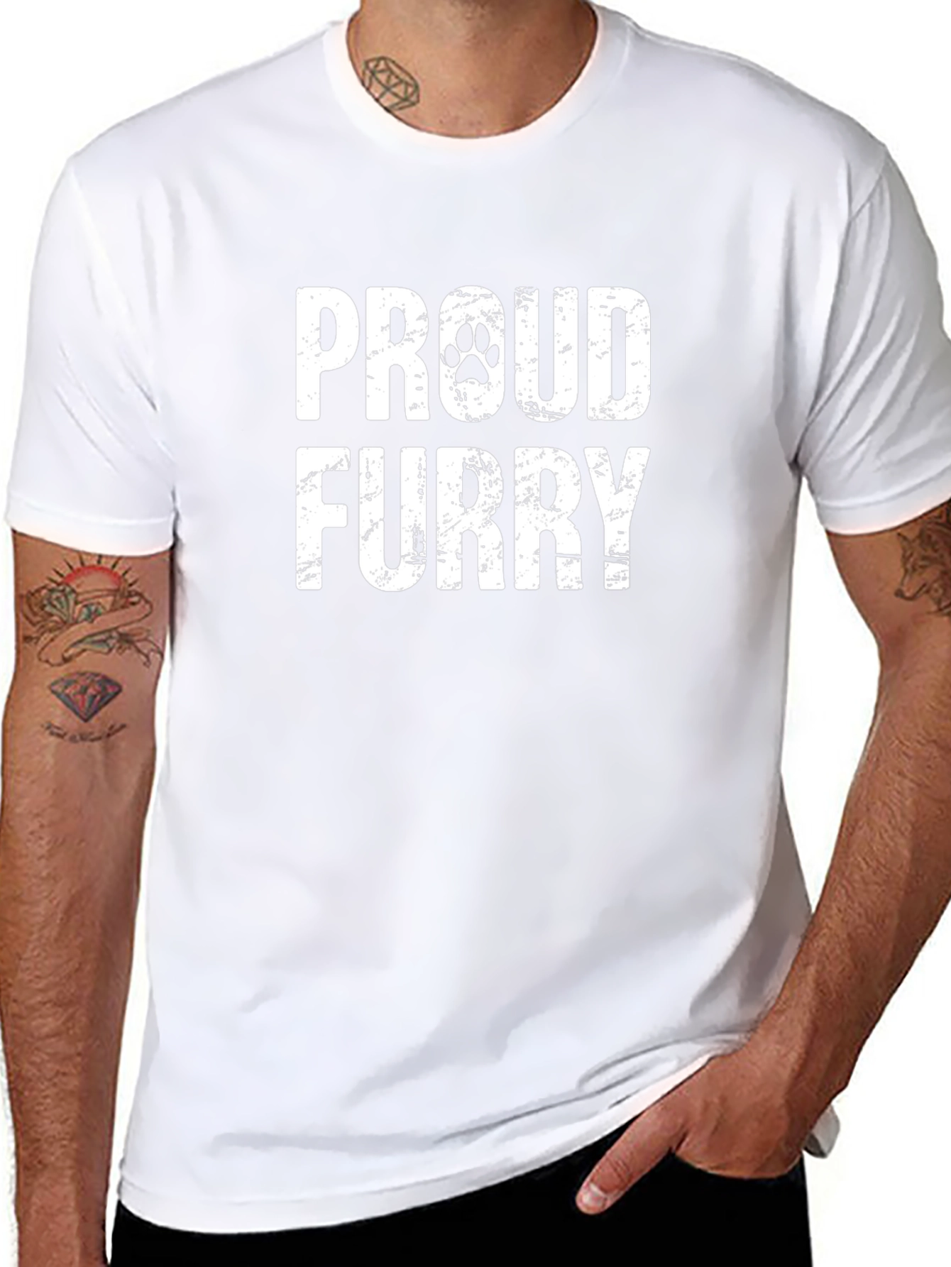 Proud Furry T-Shirt - Black Graphic Tee