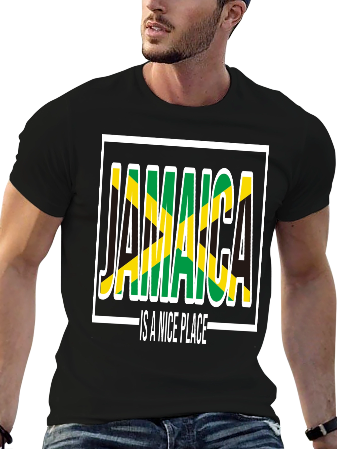 Jamaica is a Nice Place Black T-Shirt